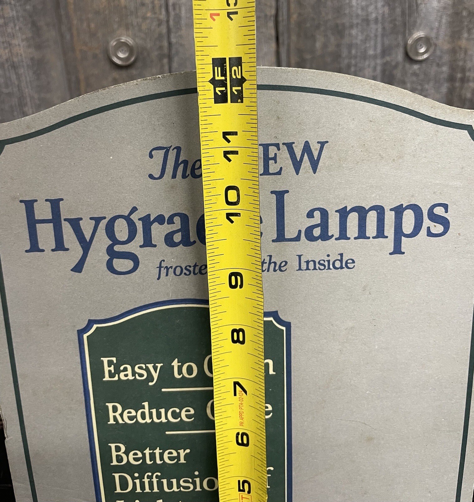 Vintage Country Store Counter Top Display Hygrade Lamps Advertising Easel Sign