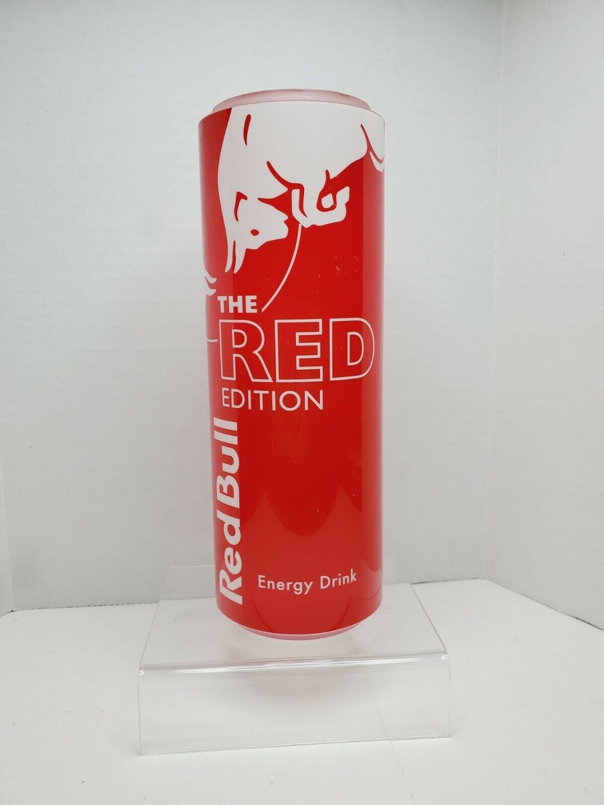 Red Bull The Red Edition Acrylic Can Store Display Paper Weight Advertisement