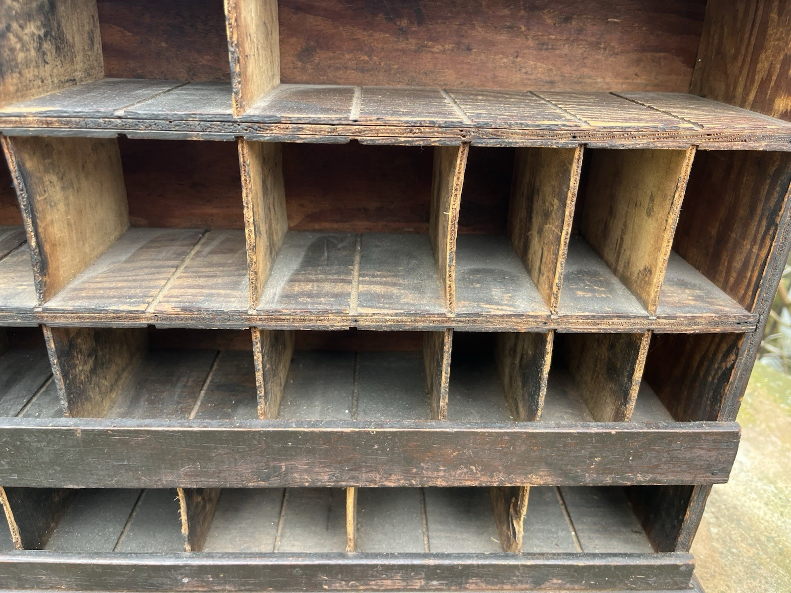 Antique 1930s National Motor Bearing National Shims Wood Shop Display Cabinet