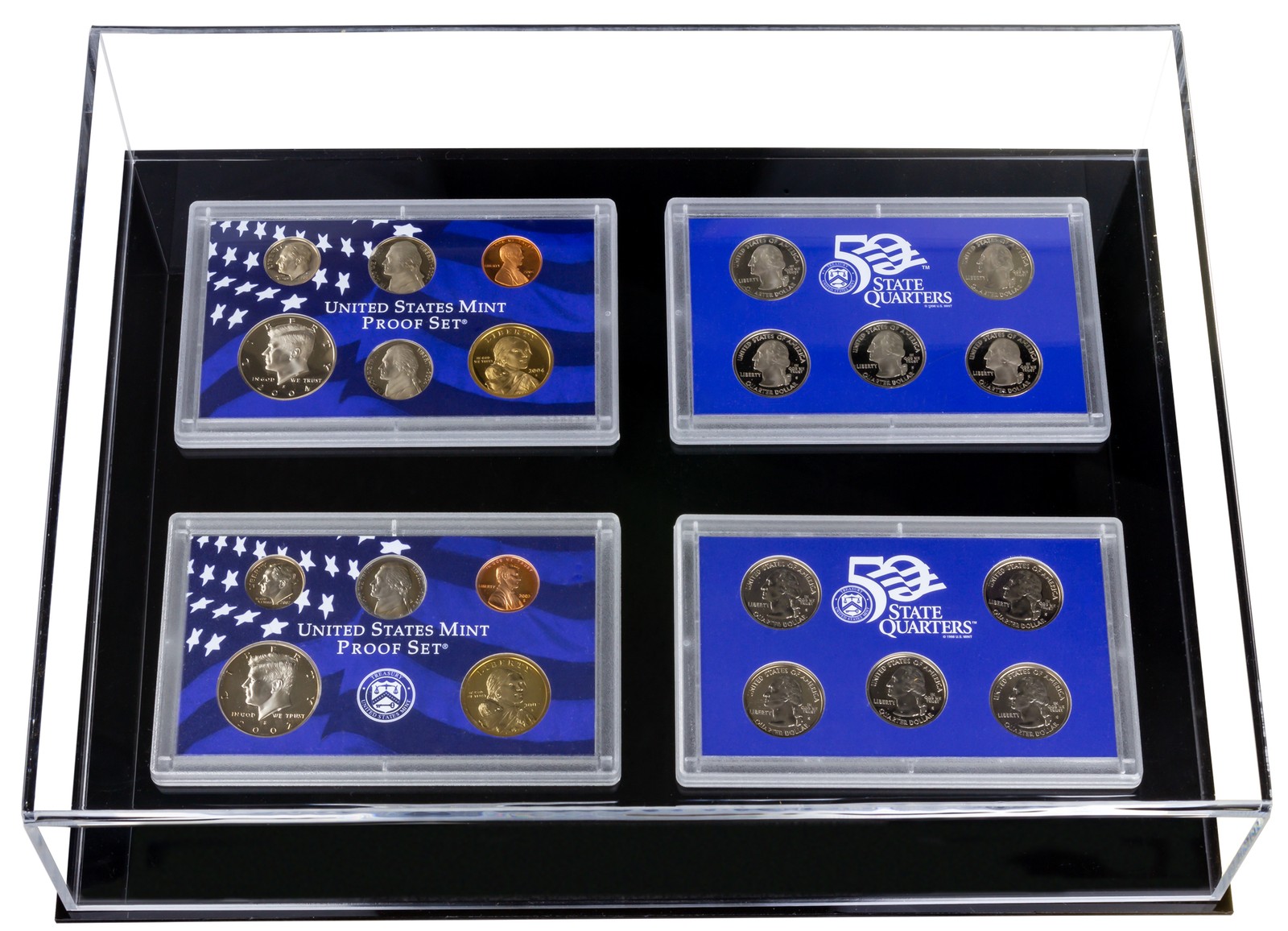 Deluxe Clear Acrylic Book, Stamp, or Coin Collection Display Case (A029-BDS)