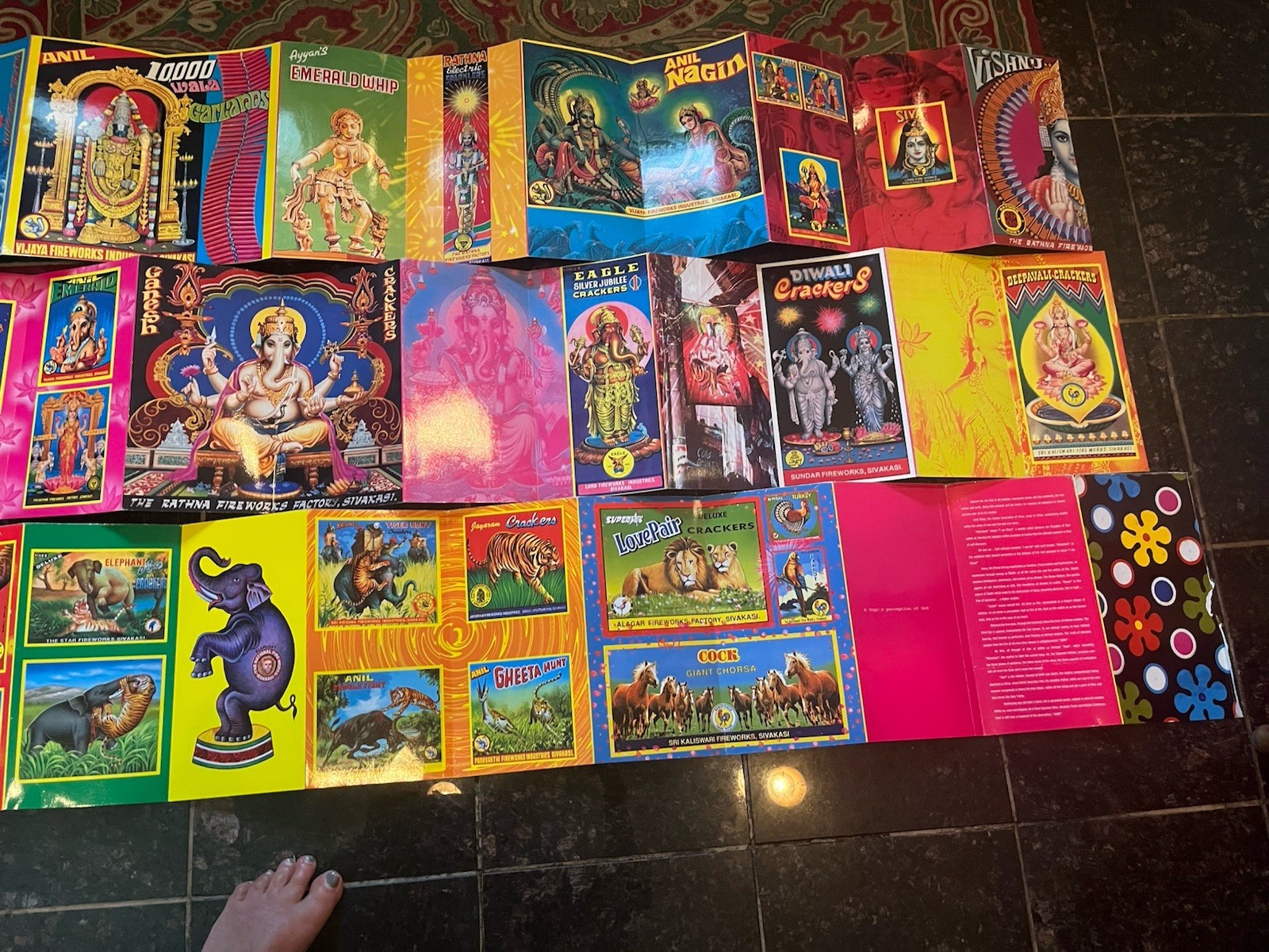 Indian Cock Art Fireworks Advertising Cardboard Panels