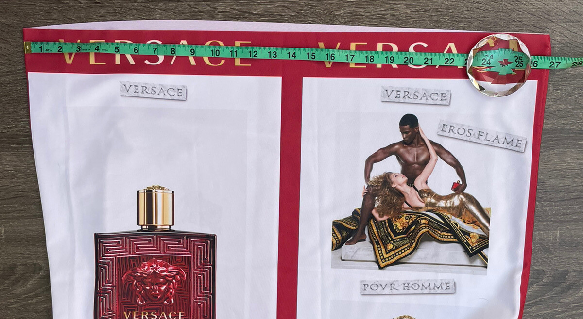 Versace Banner Fabric Display Eros Flame Pour Homme