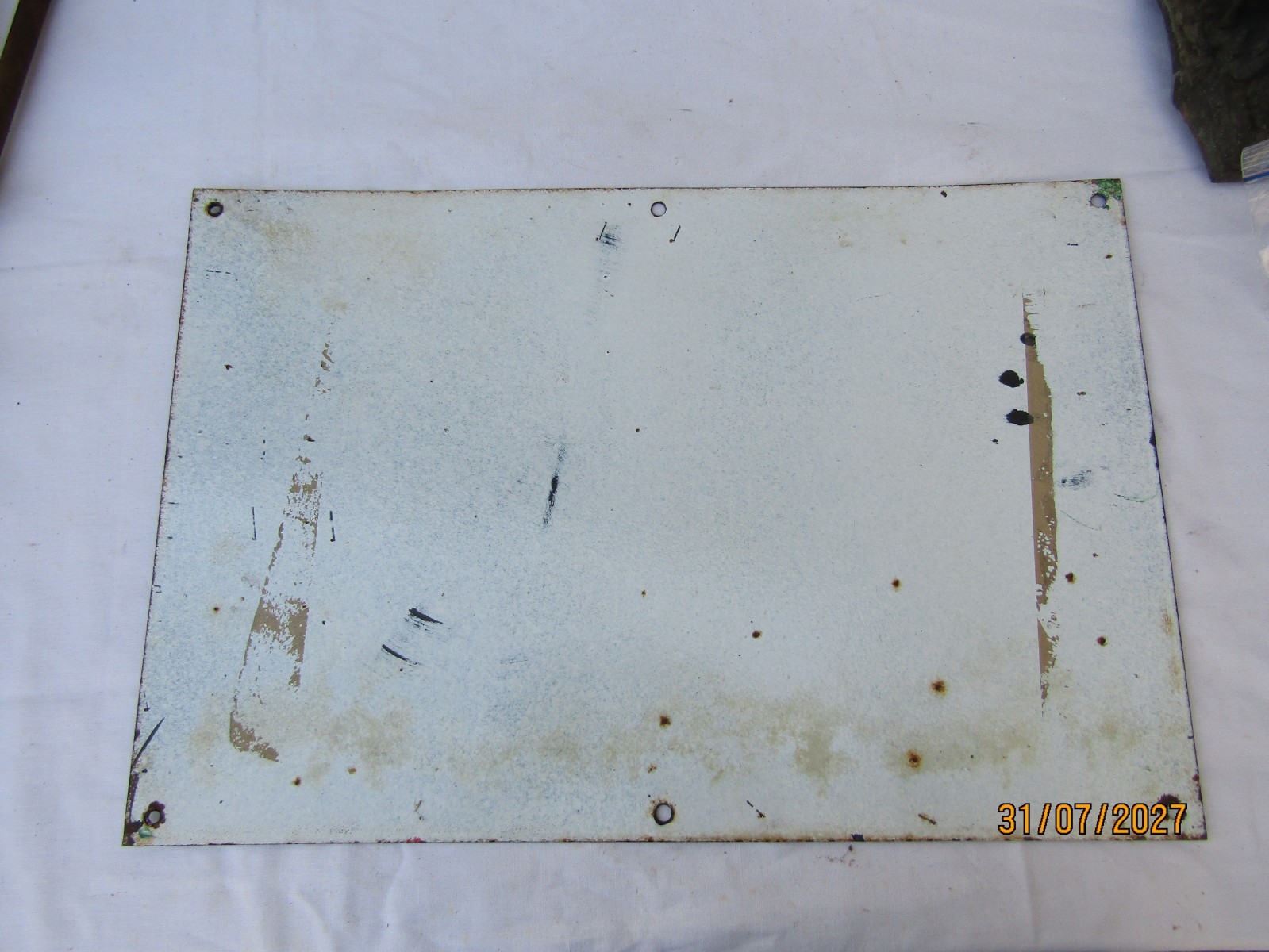 old enamel plate castrol automobile garage oil automobilia 40 by 60c