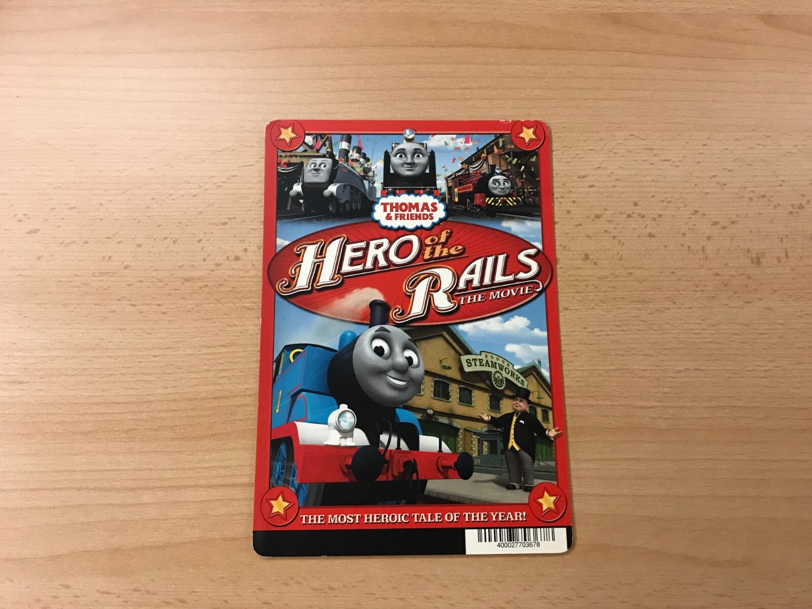Blockbuster Movie Backer Card Mini Poster Art (5.5″ x 8″) – Thomas Hero of Rails