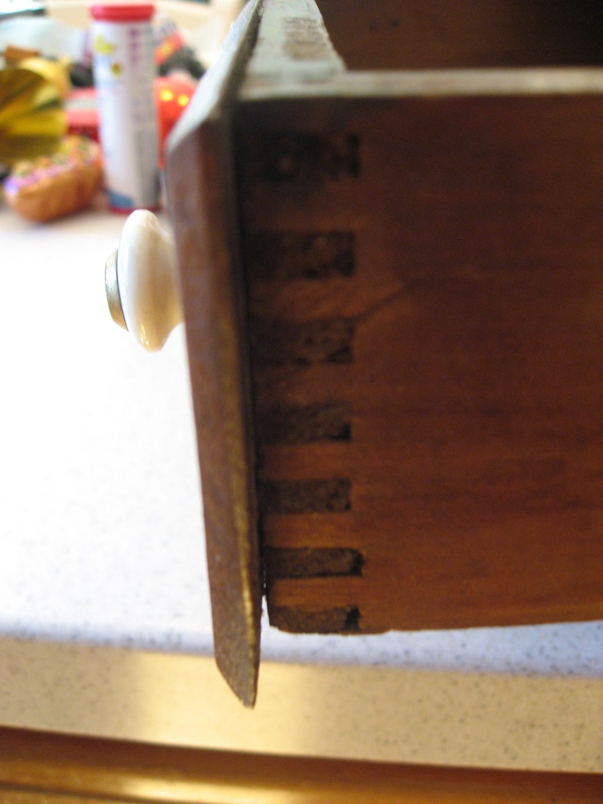 Vintage Sewing Machine and Needles Store Display Two Drawer Cabinet