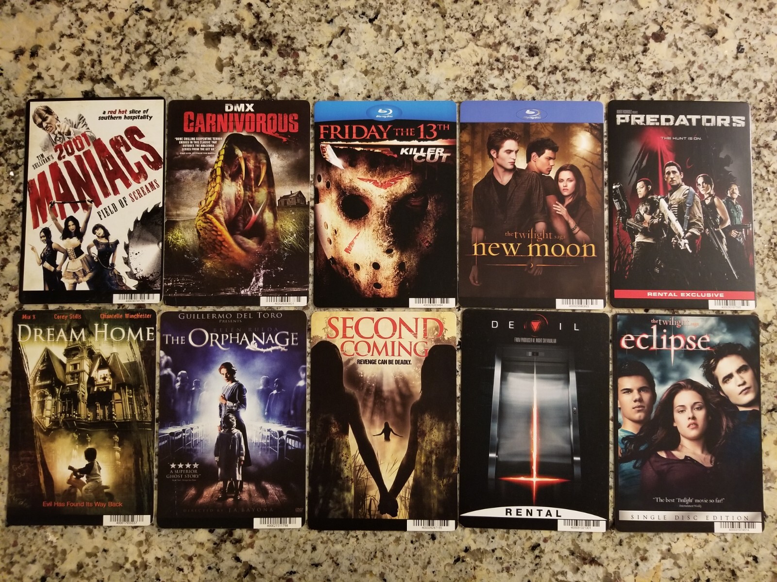 HORROR MOVIE Mini-Poster/Rental CARDS FRIDAY the 13th TWILIGHT New Moon Eclipse