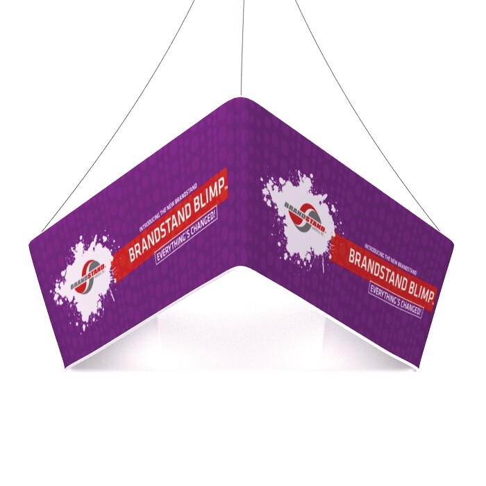 Custom Printed Tapered Tension Fabric Ceiling Hanging Banner Trade Show Display