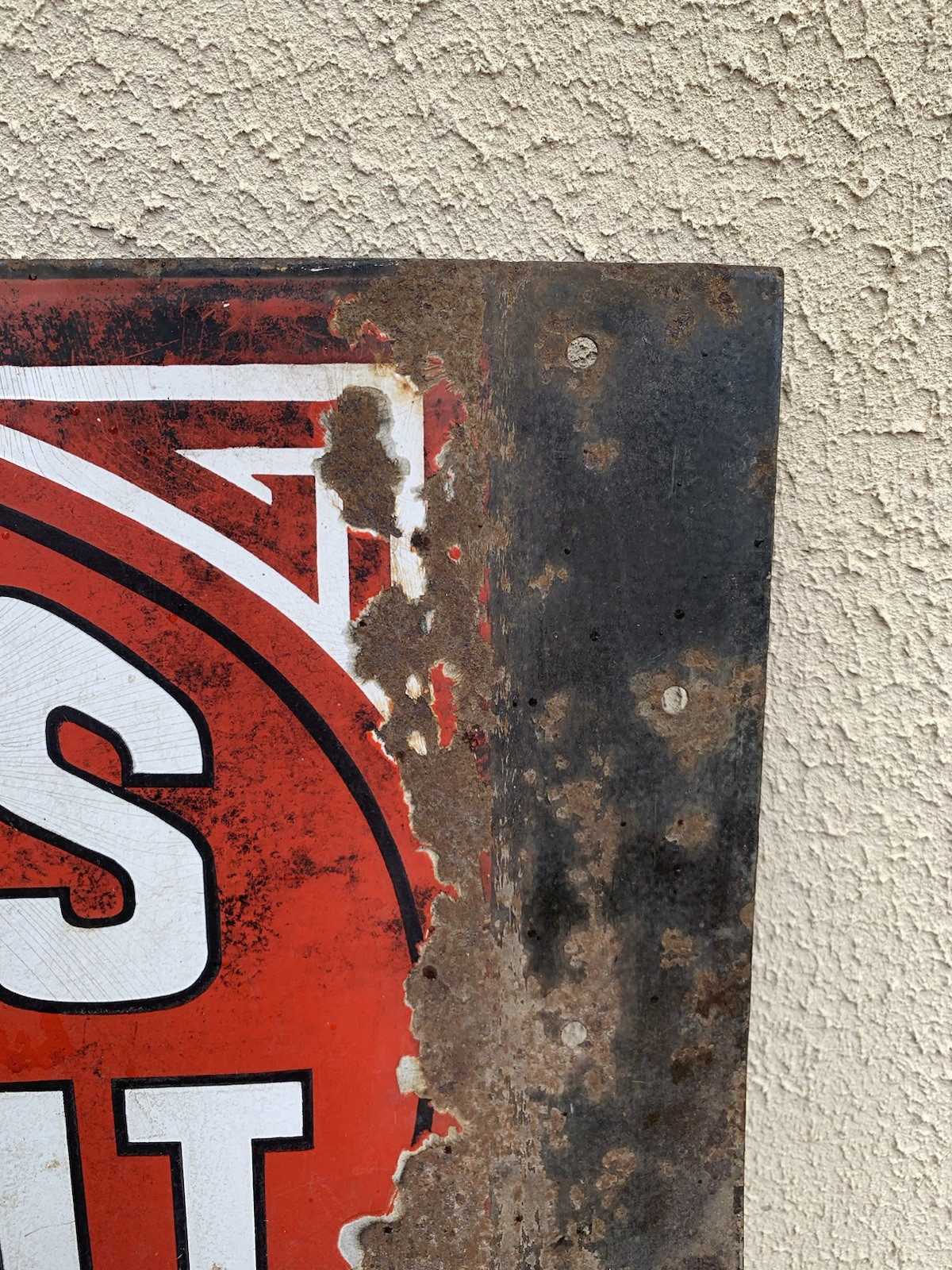 ANTIQUE RENAULT DOUBLE SIDED OIL ENAMEL PLATE