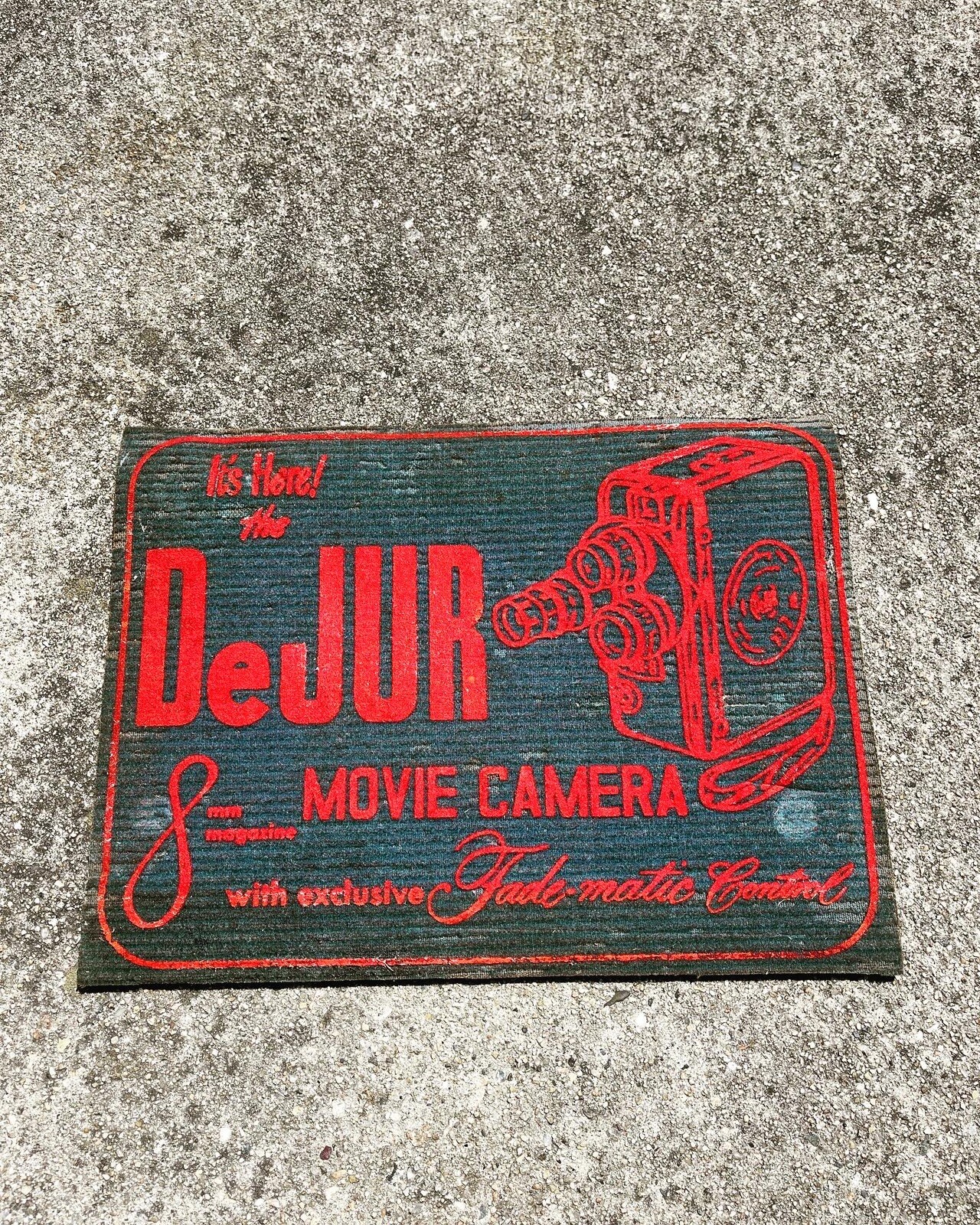 VINTAGE DEJUR MOVIE CAMERAS DEALERS COUNTER TOP MAT ANTIQUE RARE