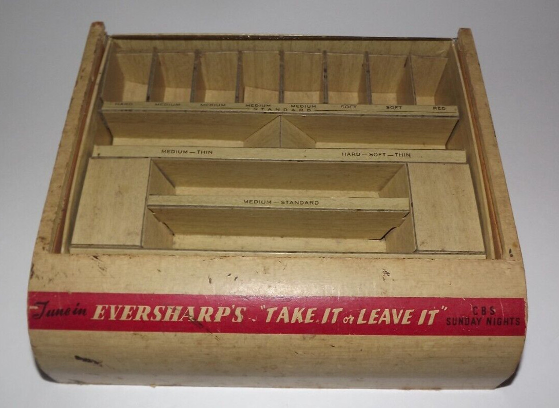 Vintage Eversharp Mechanical Pencil Lead Dealer Counter Table Top Display Case
