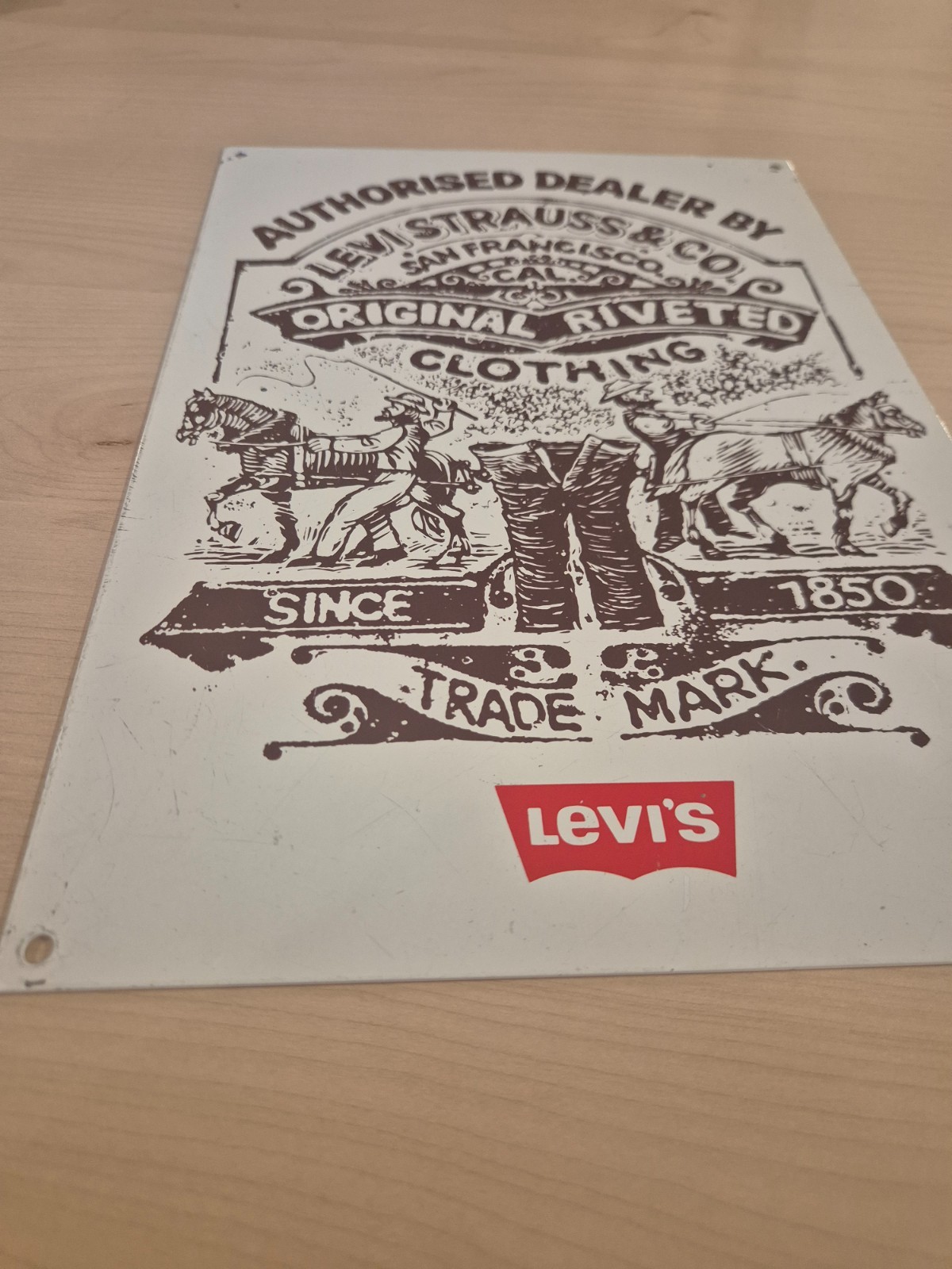 Vintage Levi’s Sign Store Western Cowboy Metall Wall Display