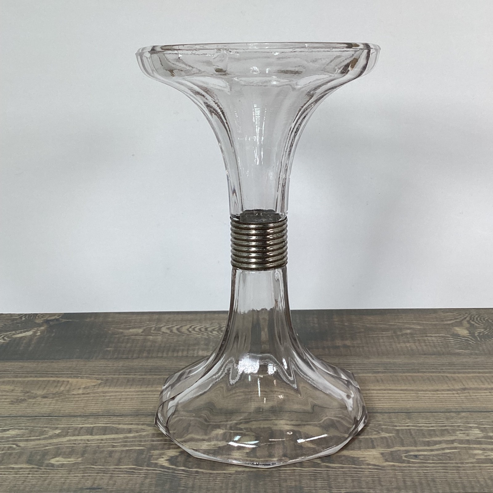 Vintage Glass Drugstore Shelf Riser Soda Fountain 8.25″ – Hat Display Pedestal