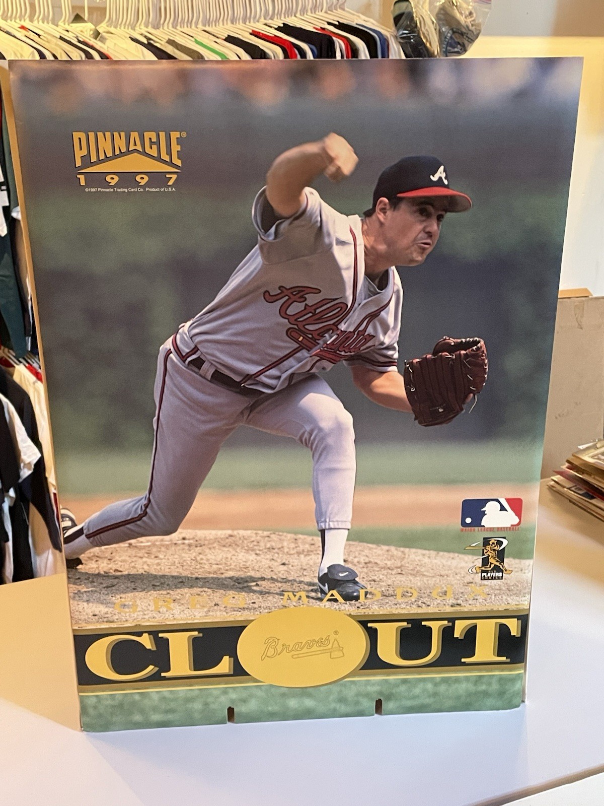Griffey Jr 1997 Pinnacle Store Display 21” X 31” (6) Super Cards. Ripken Jeter