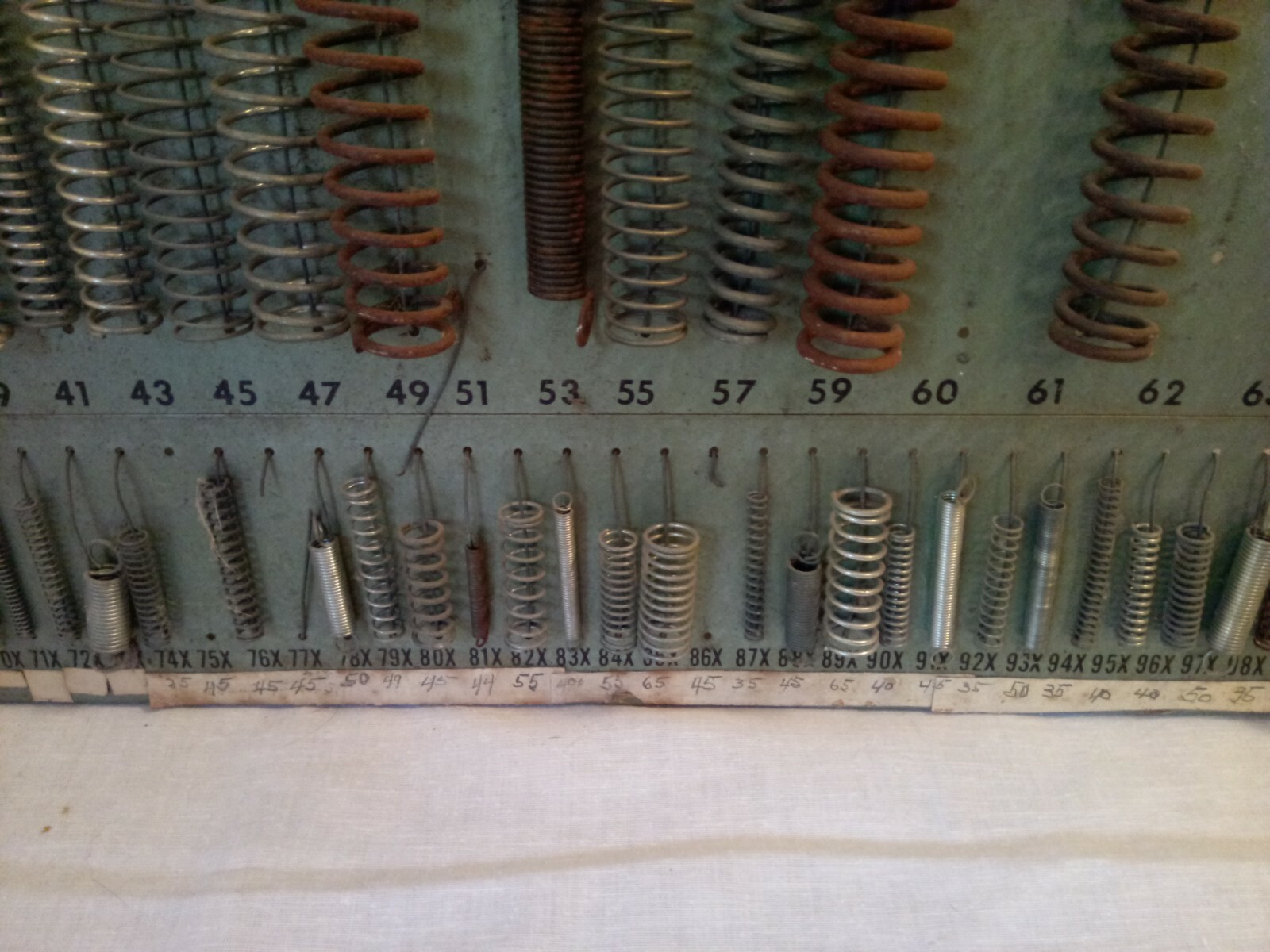 Vintage AJAX All Purpose Spring Display Metal Sign With Spring Assortment