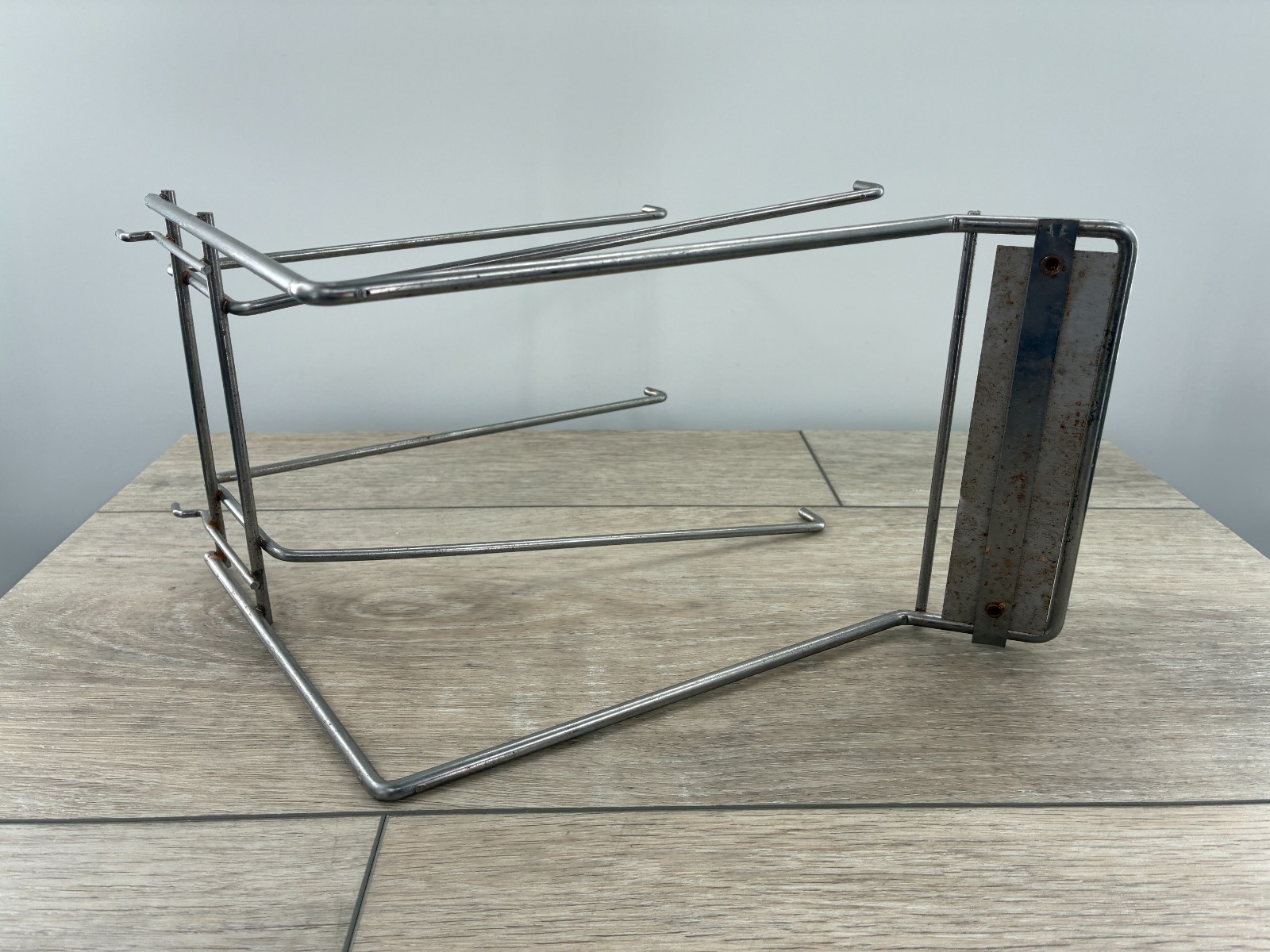 Vintage Curity First Aid Retail Store Display Rack Metal wire Countertop Rack