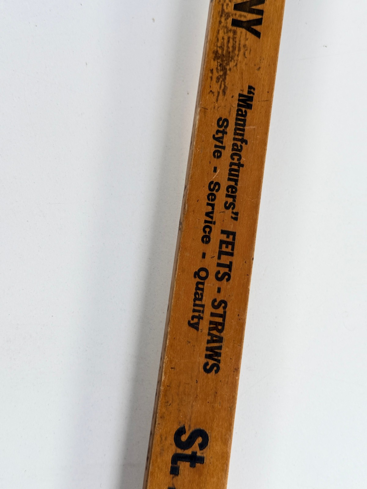 Antique Stevens Hat Company Box Reach Advertising Store St Joseph MO yard stick