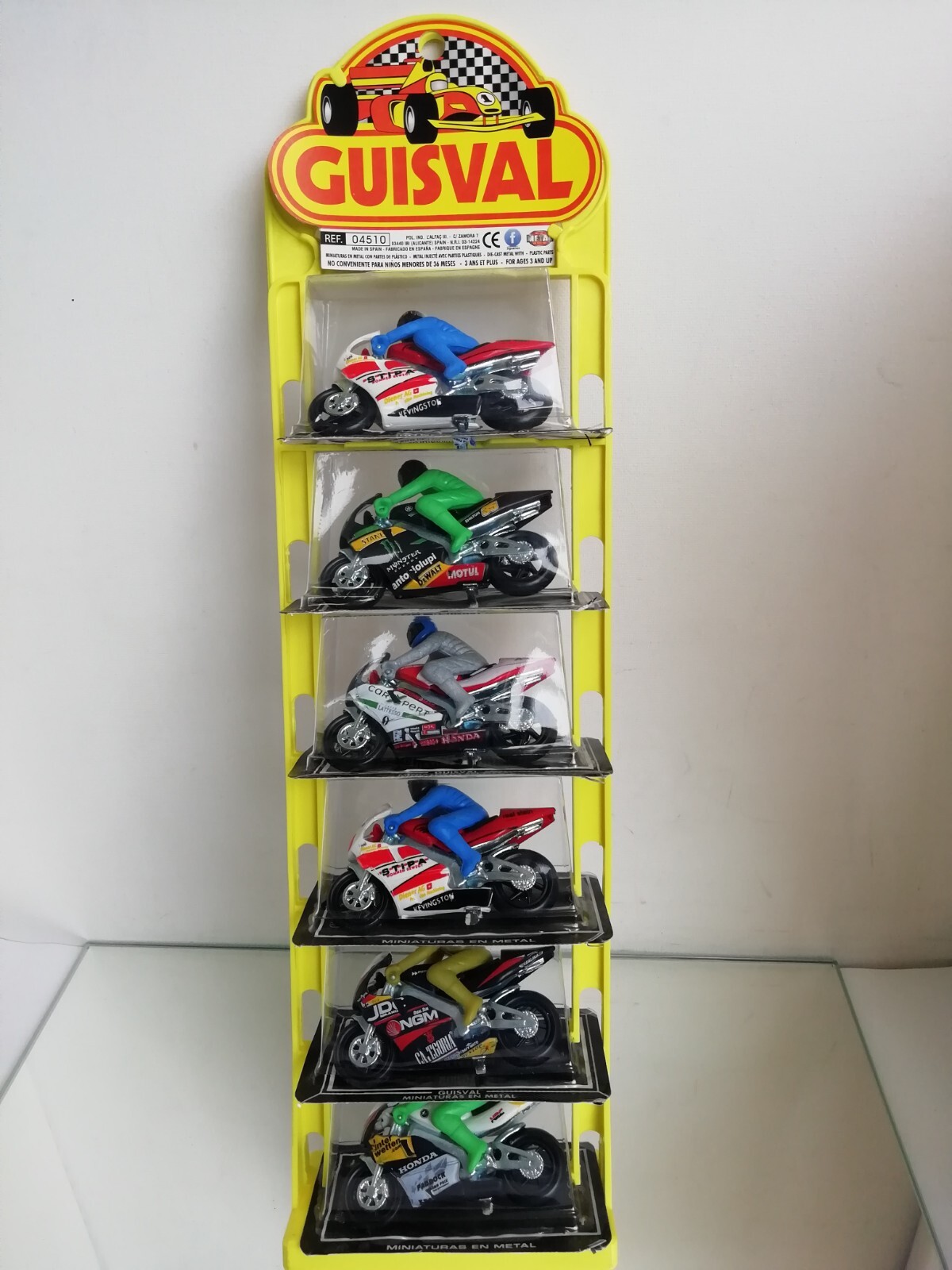 Guisval Store Display Shop Display Set Of 6 Moto GP competition Spain Mint