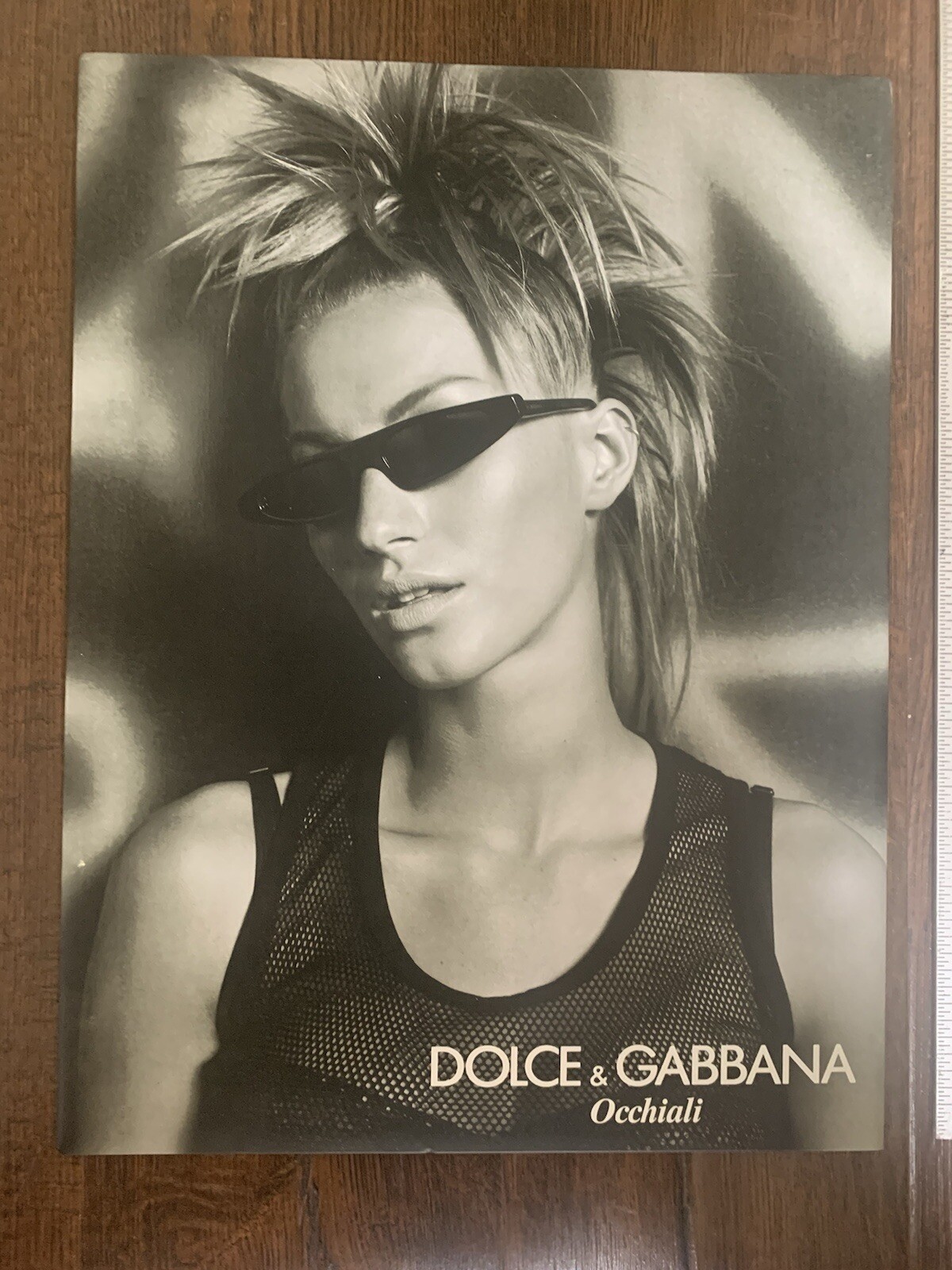 DOLCE & GABBANA Eyeglasses Poster Store Display Cardboard Countertop Stand Italy