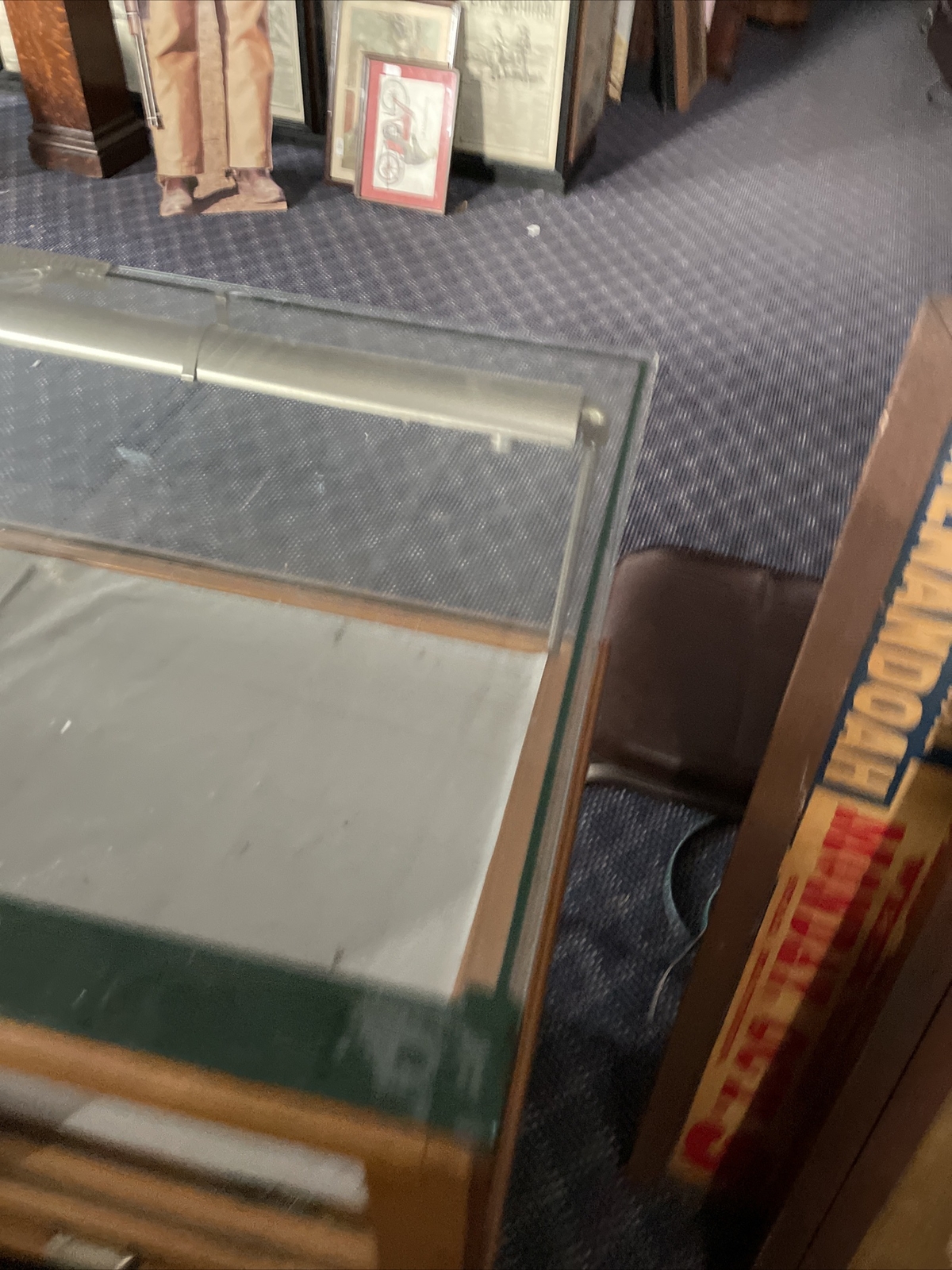 antique Counter showcase 70.25 x 21.5 D times 40 inch H