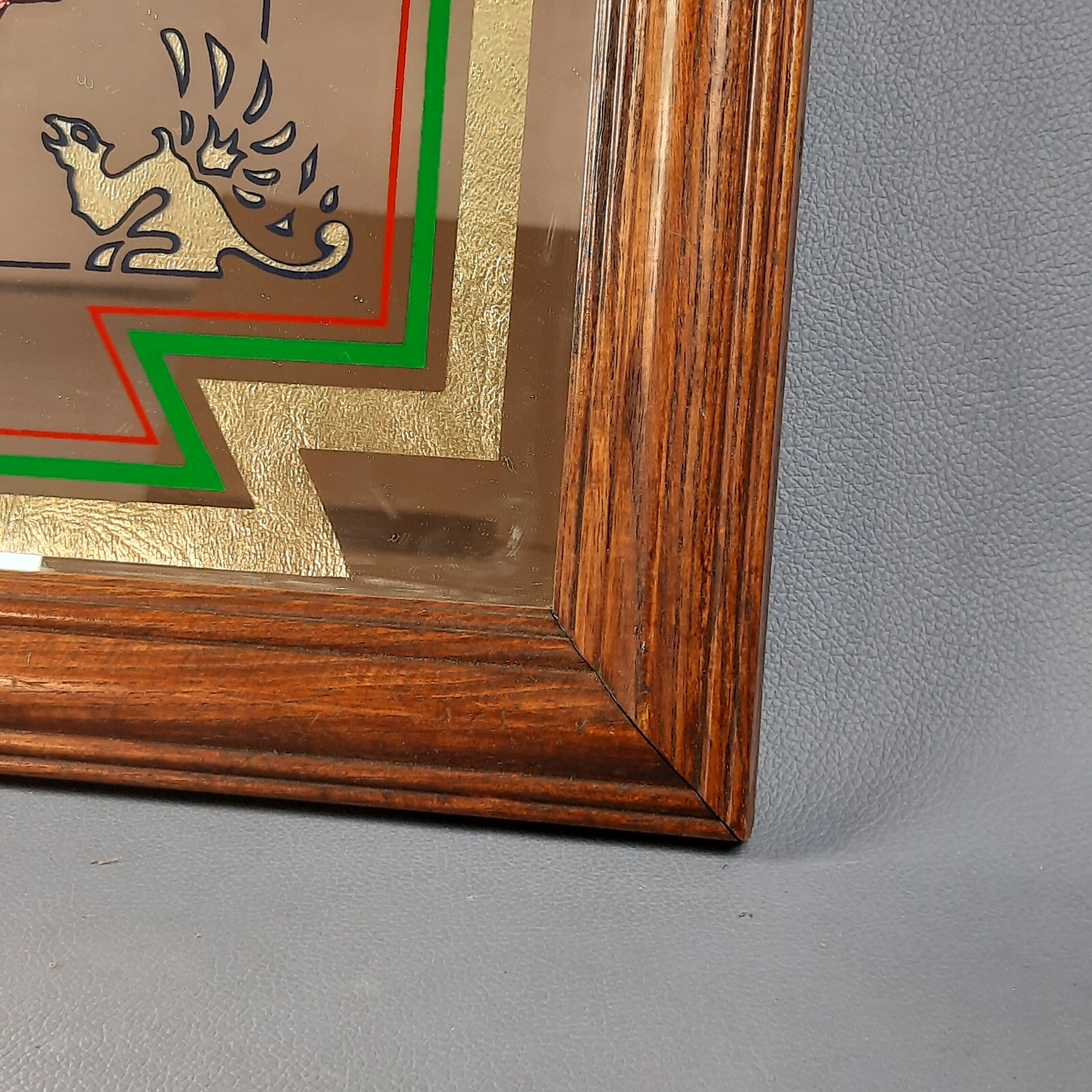 Vintage 1970s Extra Crown Sign Wall Picture Advertising Mirror