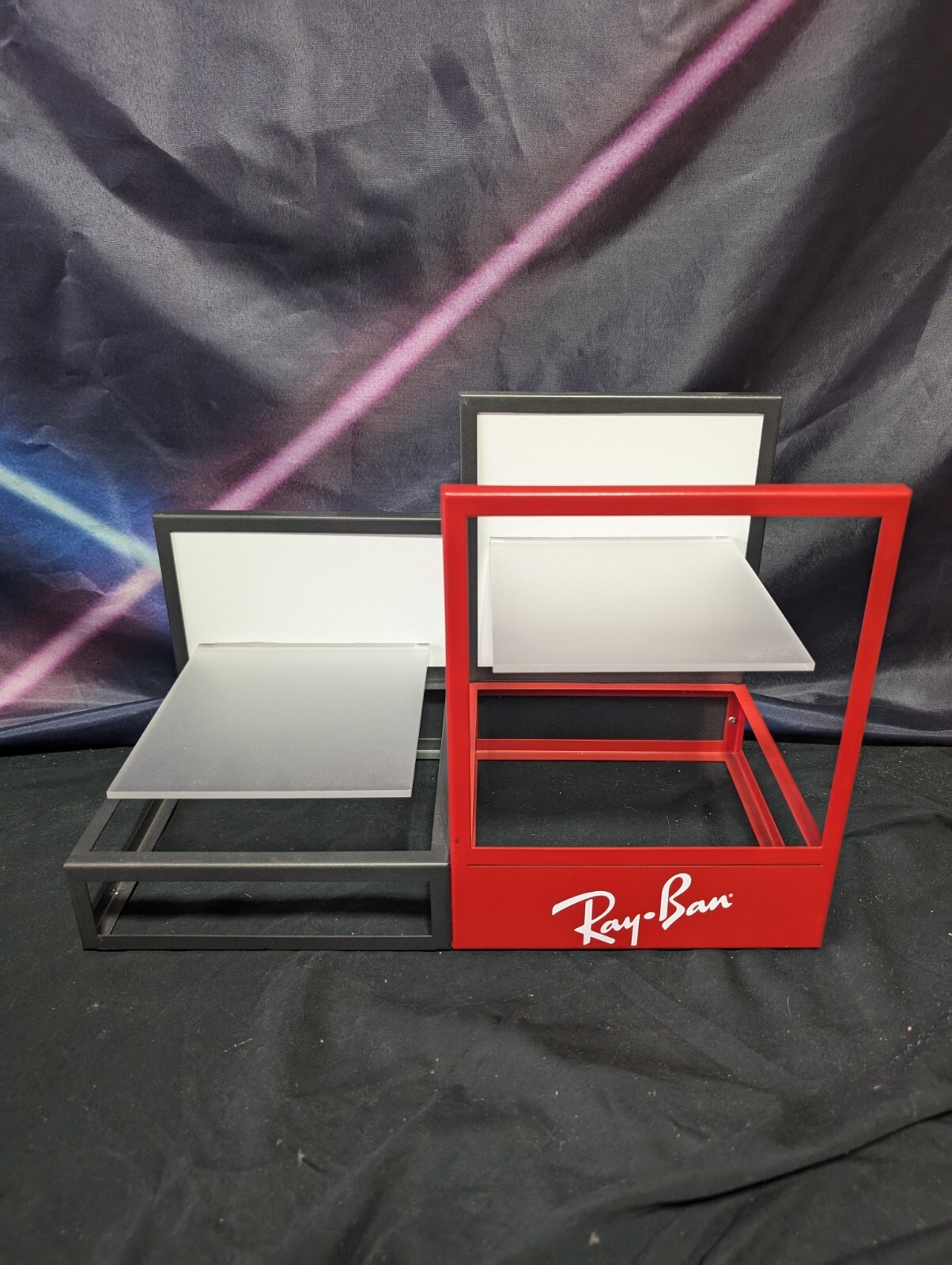 Ray-Ban Advertising Promo Retail Counter Display Stand Shelf Sign Made in Italy