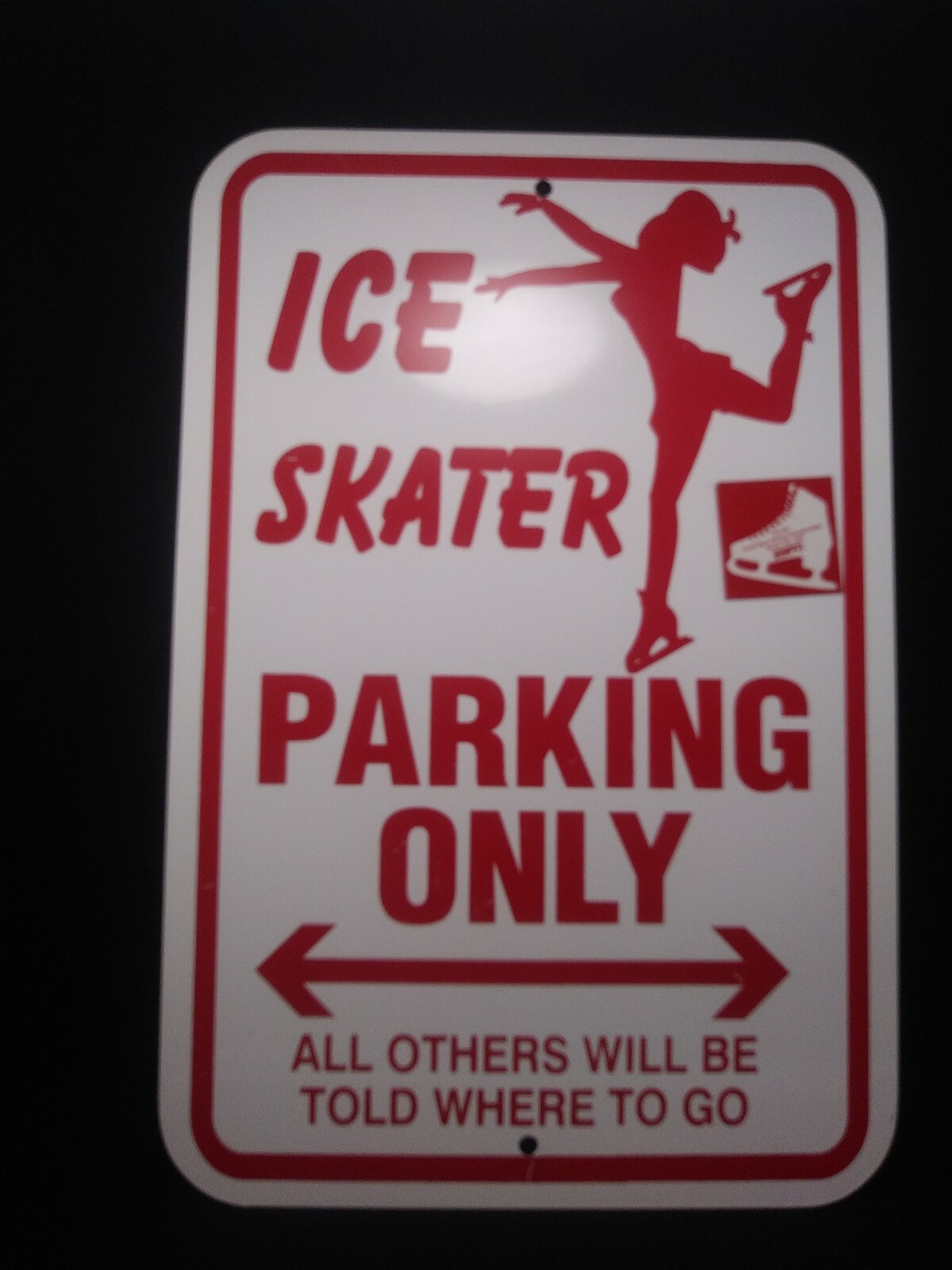 Heavy Metal Ice Skater Parking Only Sign Fun Decor For Skater (Bin#2)