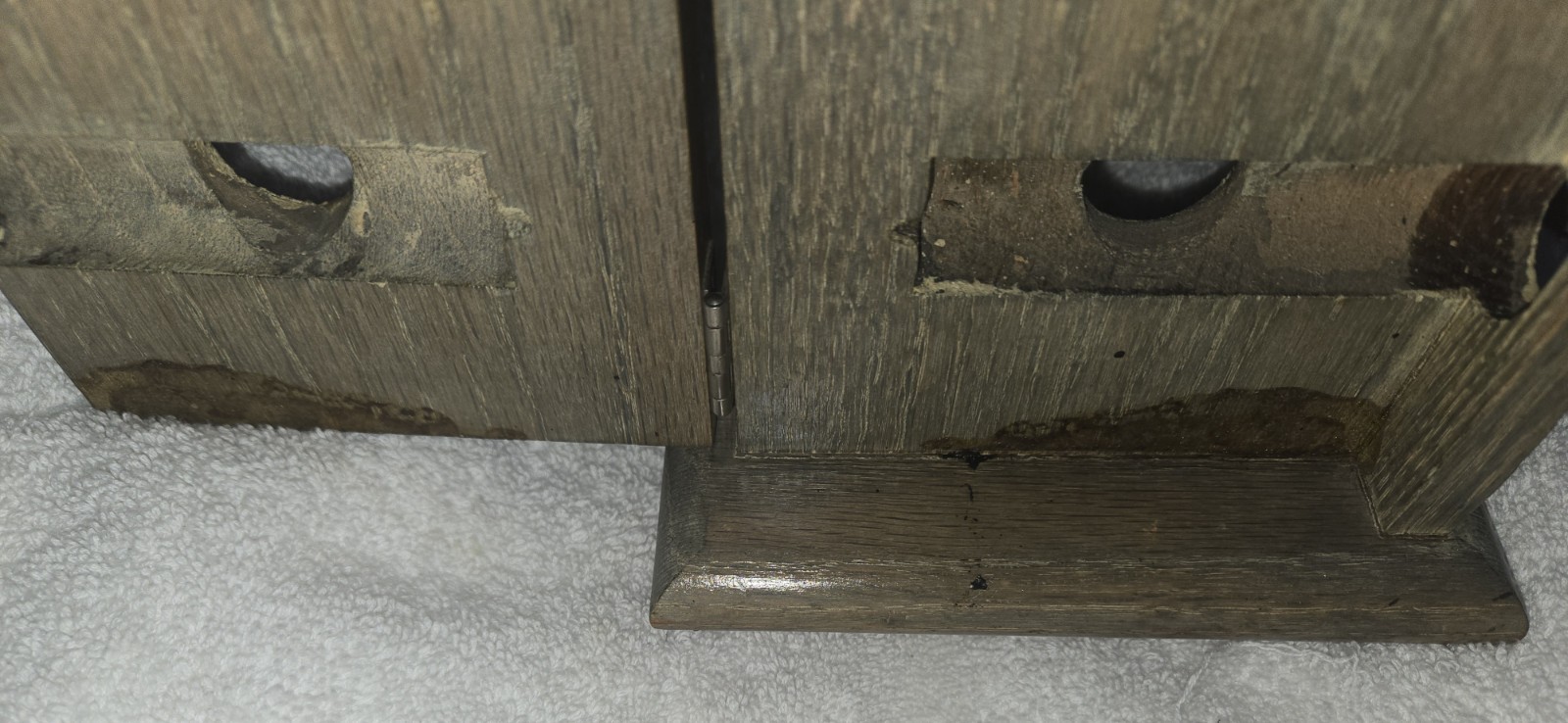 Vintage National Brass Company Hardware Store Door Handle Wooden Display