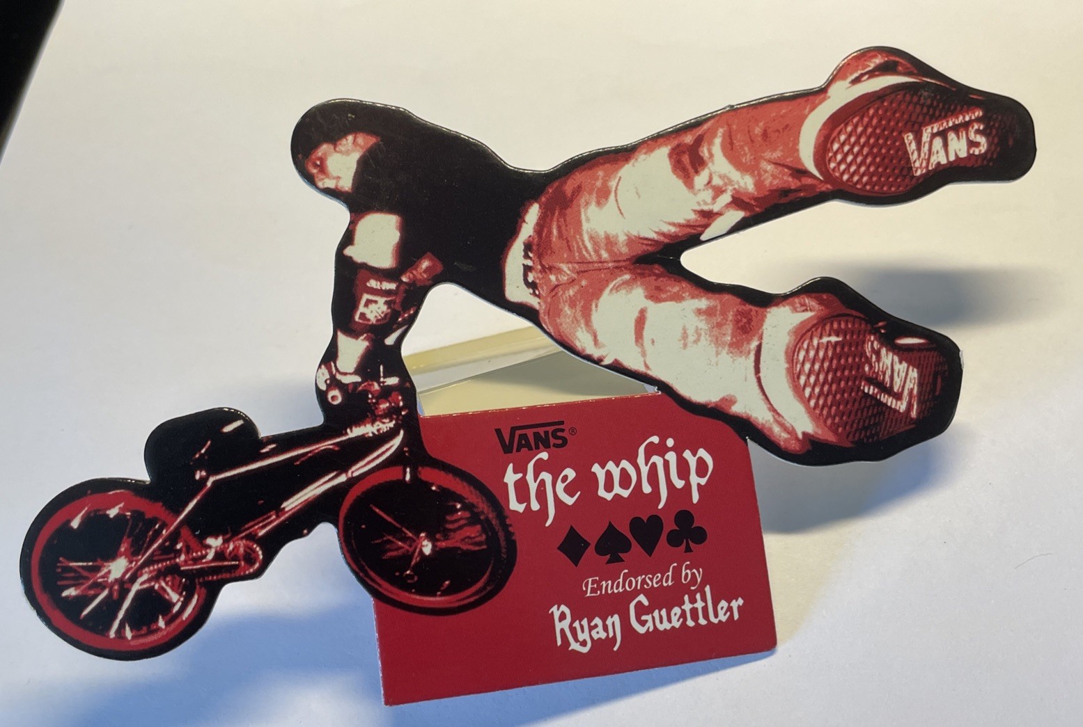LITTLE CARDBOARD DISPLAY VANS SHOES THE WHIP ENDORSED BY RYAN GUETTLER BMX