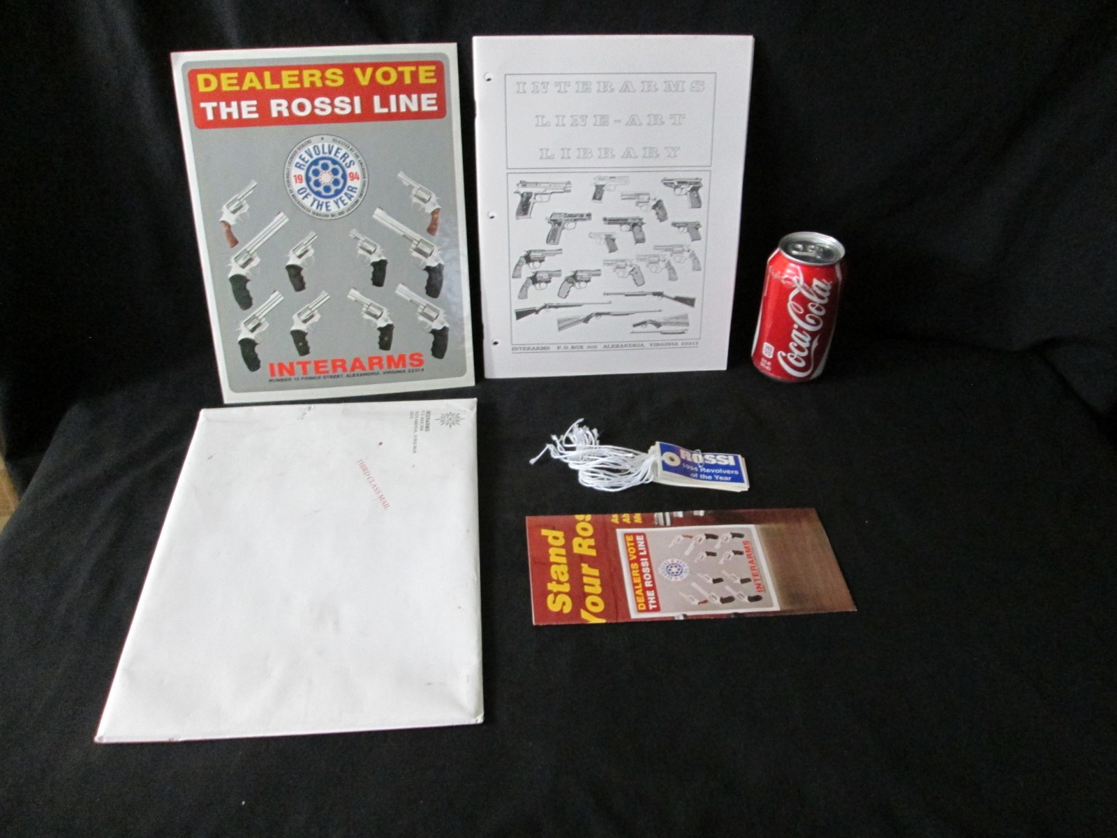 1995 Gun Dealer’s Advertising Easel Display~ Rossi Revolvers W/ Line-Art & tags