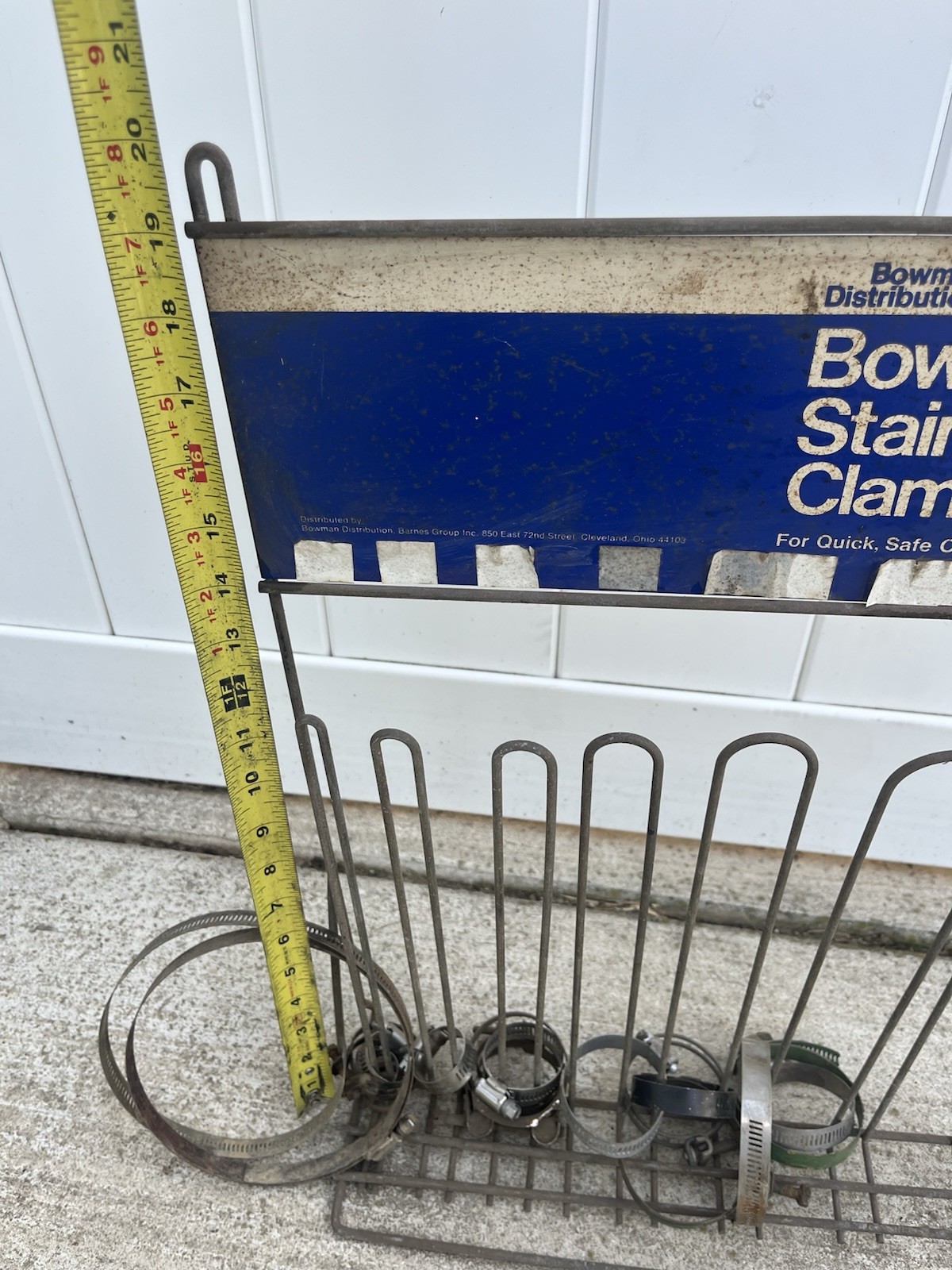 vtg bowman clamp advertising display 20” Gas & Oil Automotive Tractor