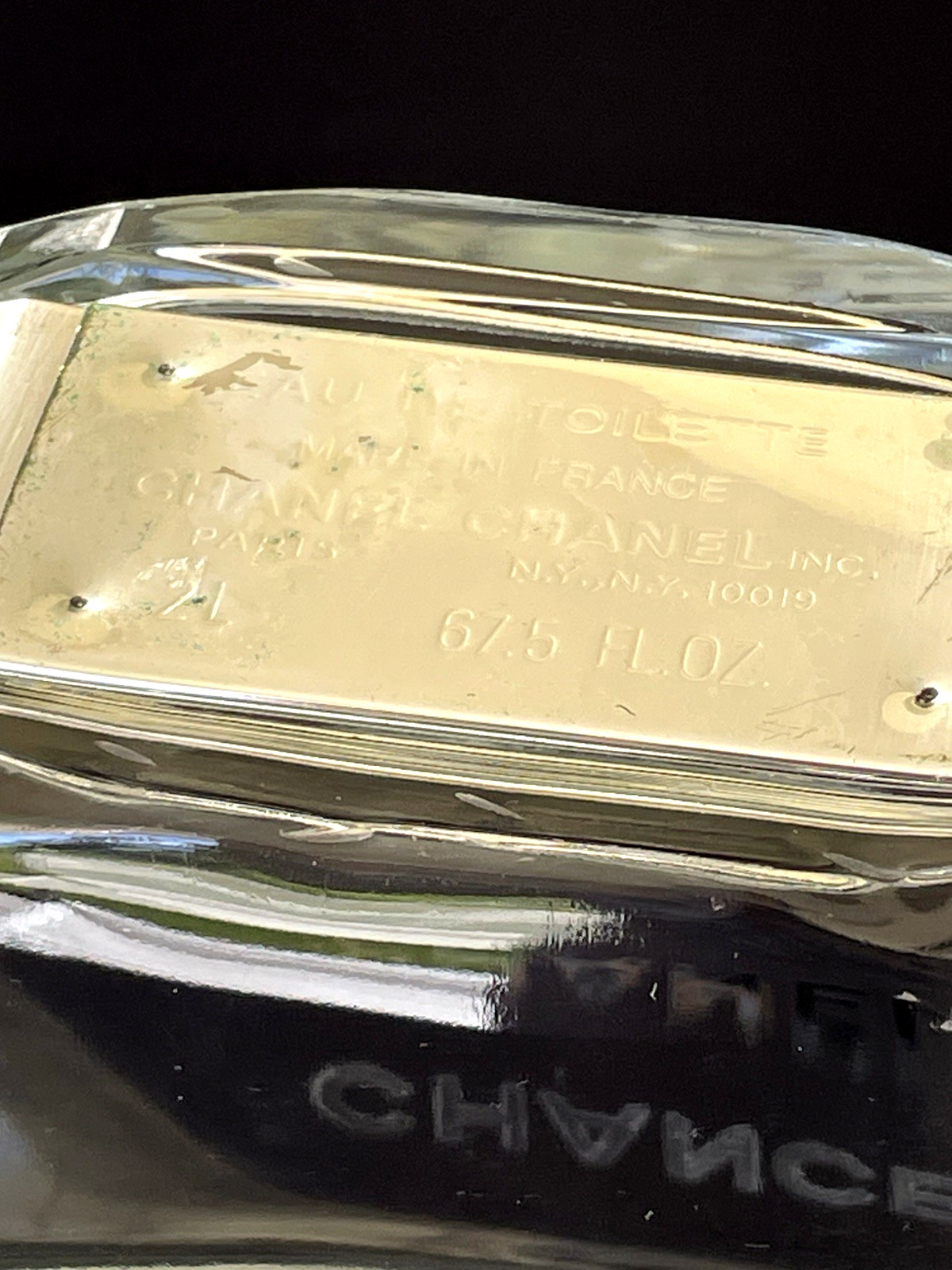 Vintage Rare CHANEL CHANCE Giant Factice Empty GLass Bottle Display 2L 67.5 FlOz