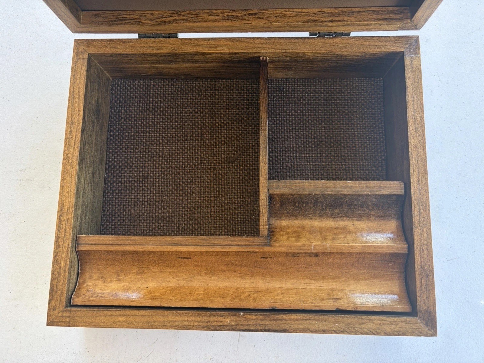 Levi Strauss & Co 1974 Wood Jewelry Box Mirrored Original Riveted Display VTG