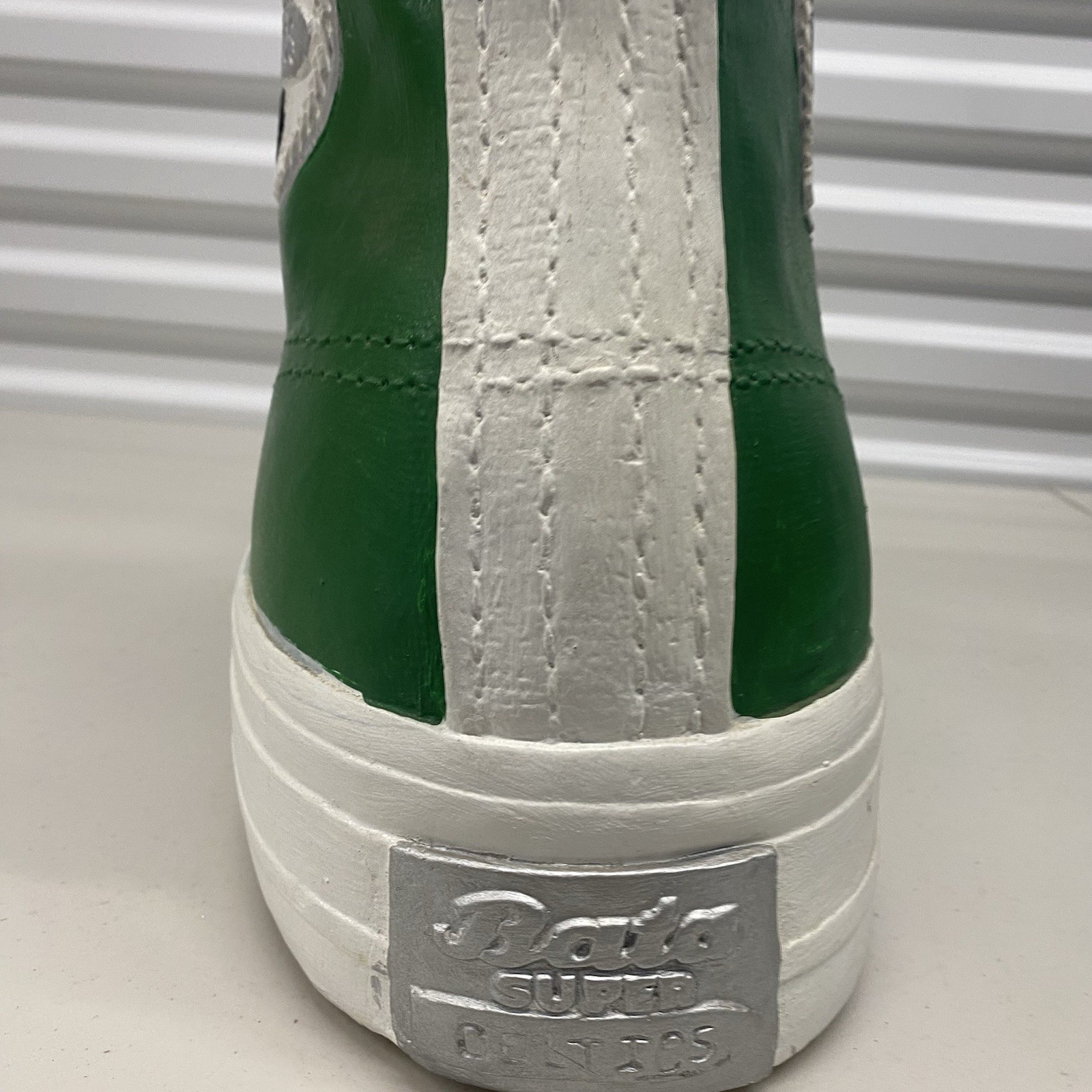 Amazing Vintage Bata Super Shoe Green Boston Celtics Store Display Advertisement