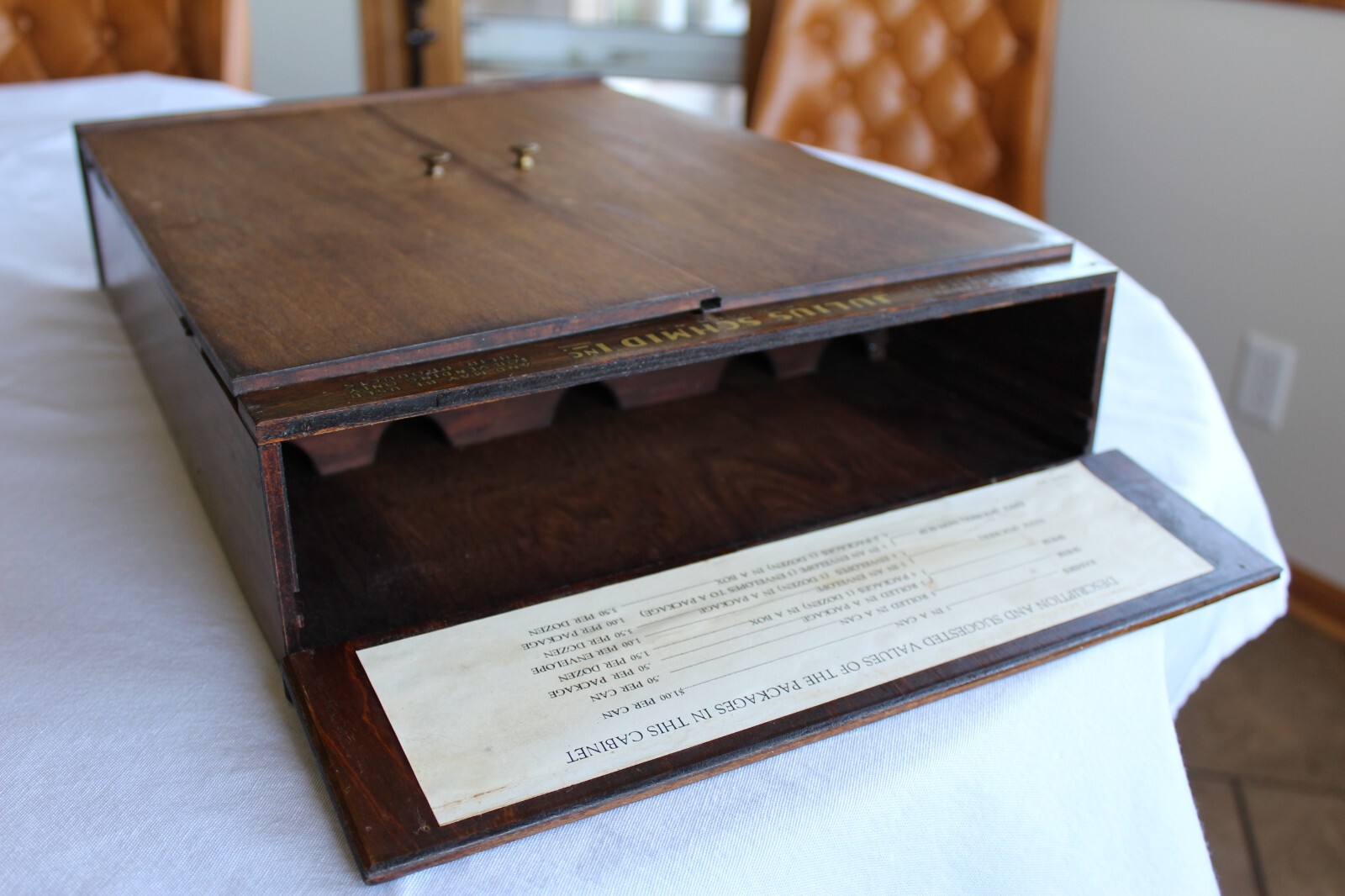 Antique 1930’s Julius Schmid Condom Display Box Cabinet Dispenser