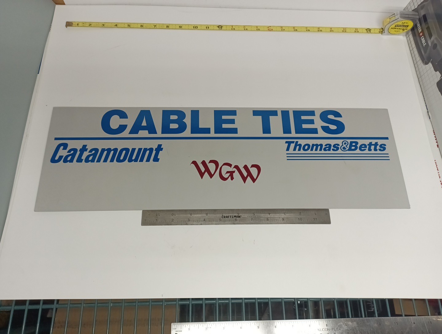 Thomas & Betts Cable Ties Sign Vintage Hardware Store Display 24″x7.5″ Rare