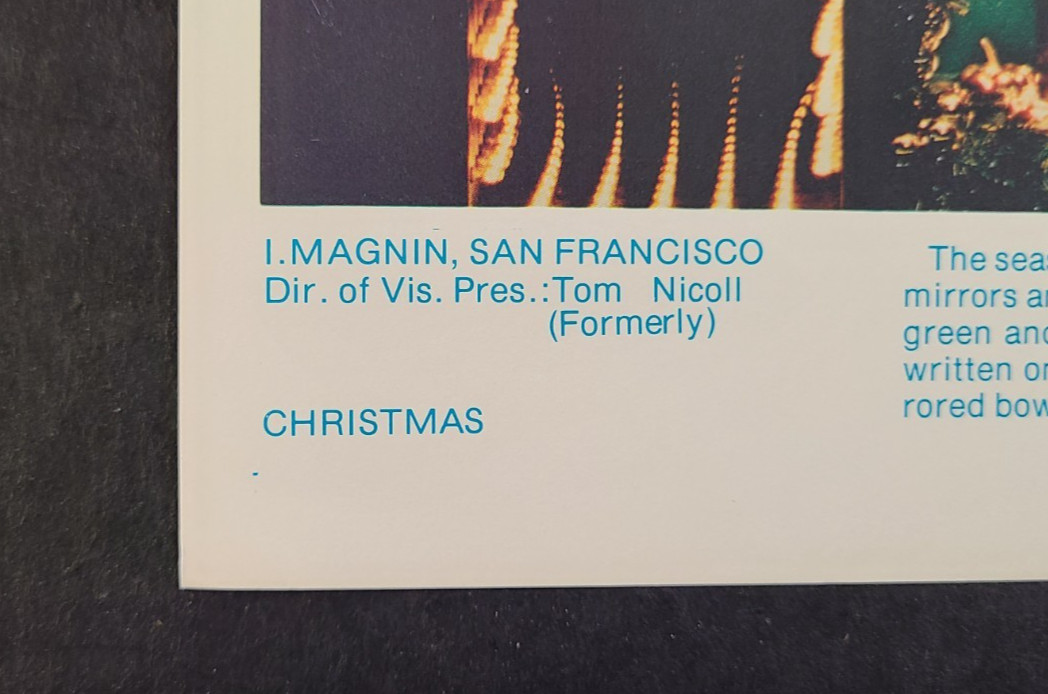 1978 I. MAGNIN SF WINDOW DISPLAY PHOTO PRINT REFLECTIONS OF CHRISTMAS PRESENT