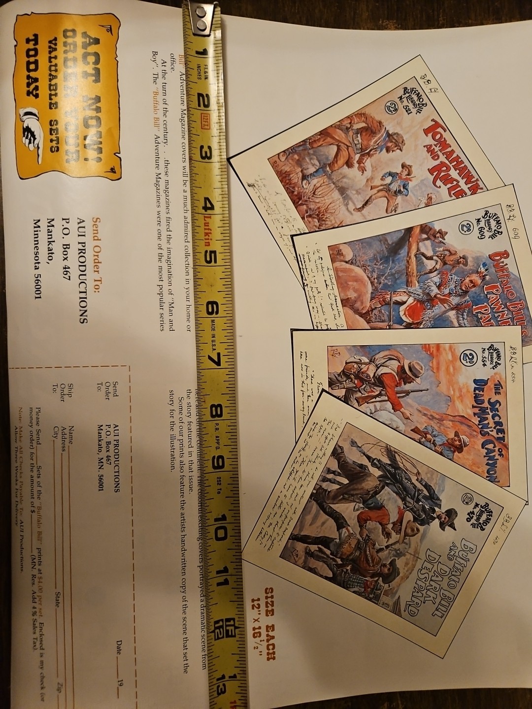 1978 Vintage Winchester Western Collection Buffalo Bill’s Adventures Calender