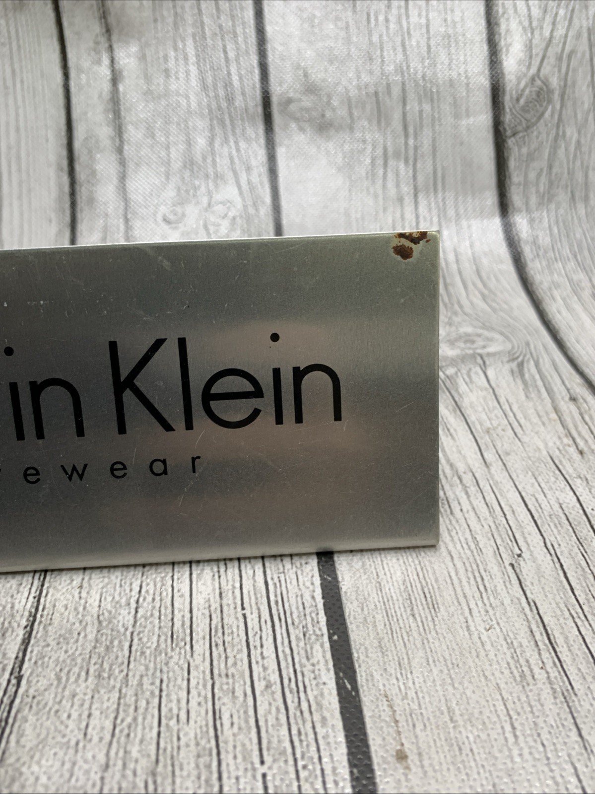 Vintage Calvin Klein Eyewear Metal Display Stand/Sign