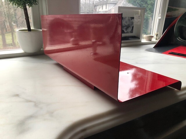 Pininfarina Ferrari dealer display curved aluminum