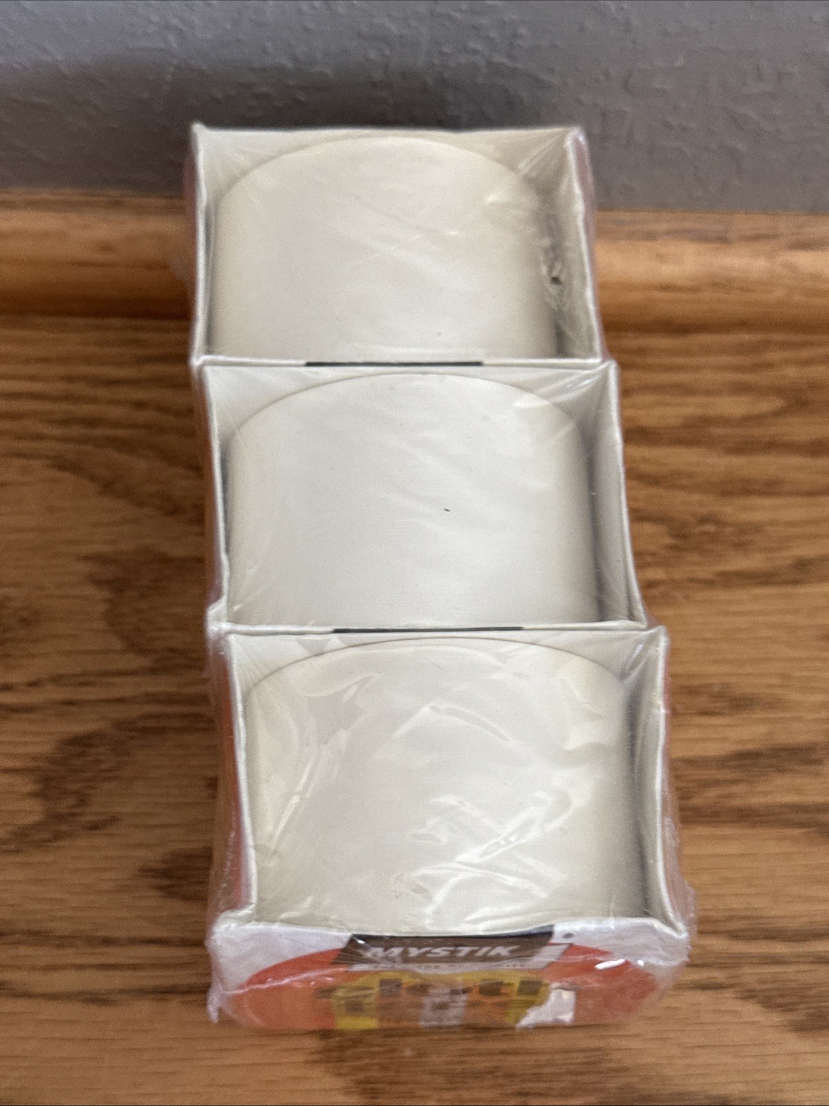 Mystik self stik cloth tape White sealed NIB Vintage FREE Shipping 3.47 Yrds 1.5