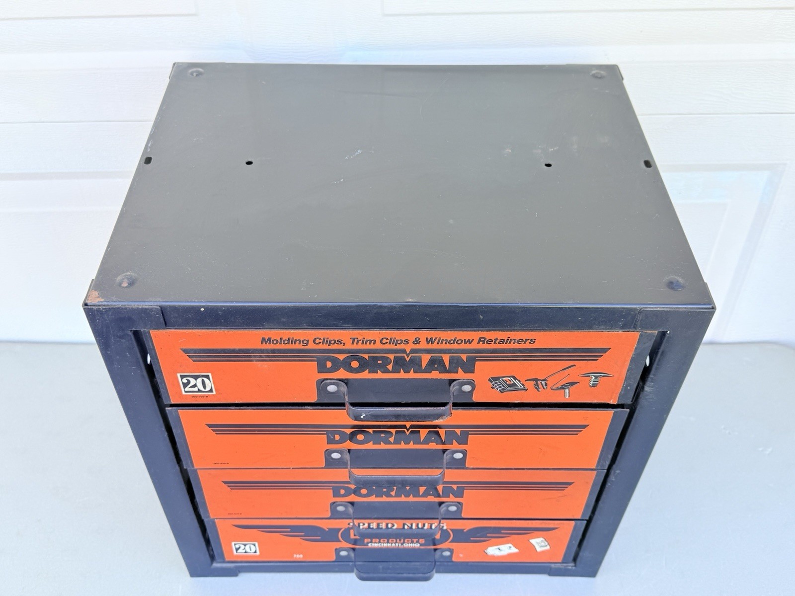 Vintage Dorman Auto Parts 4 Drawer Parts Bin Cabinet