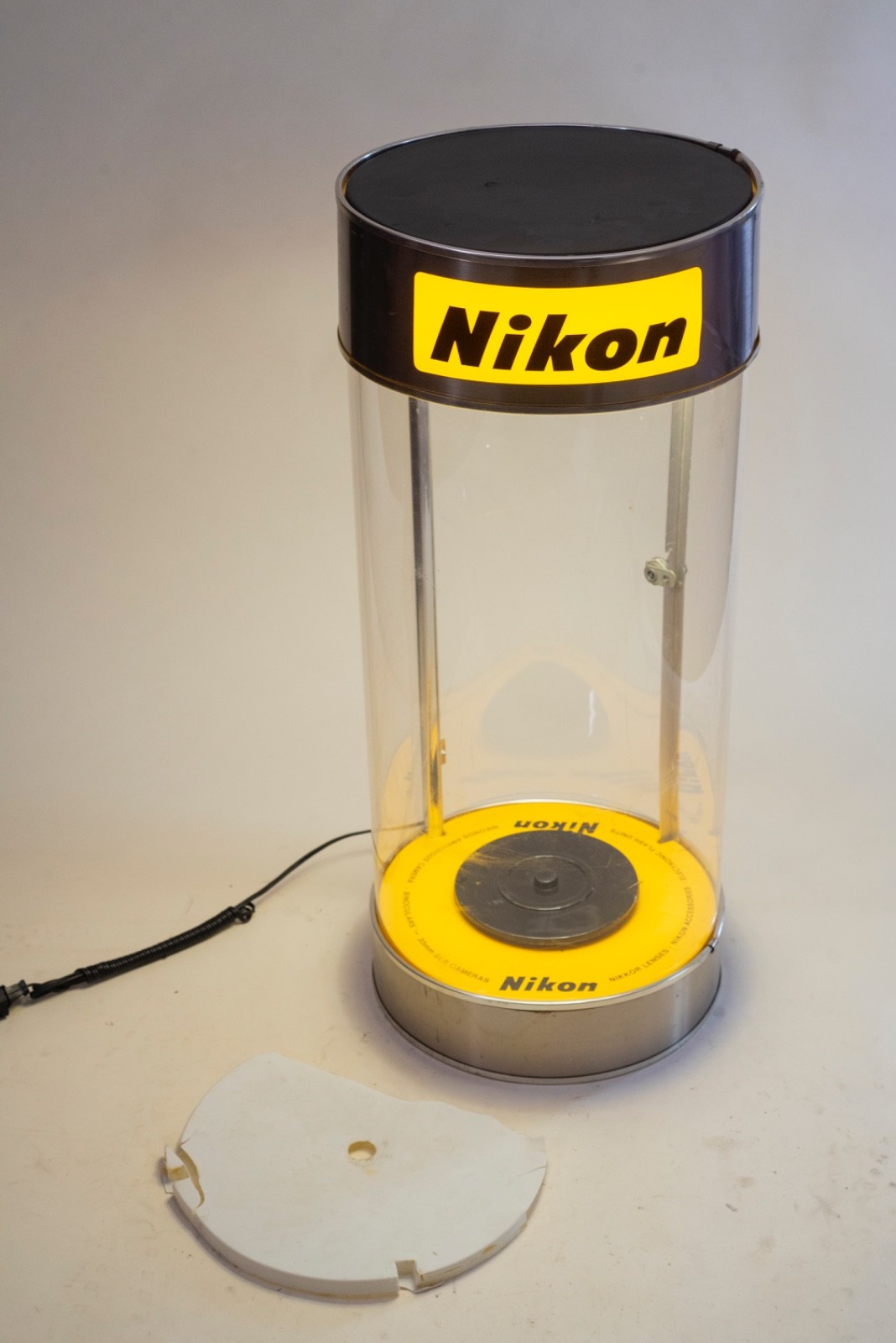 Vintage Nikon Rotating Display Case Dealer Lens