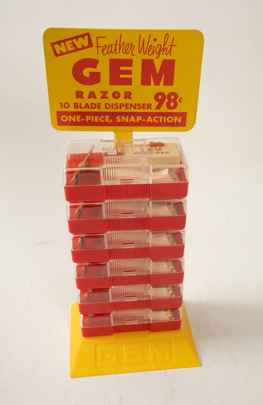 Gem Razor Store Display (C3L/JSF6) Complete Never Used 6 Kits New Nice Condition