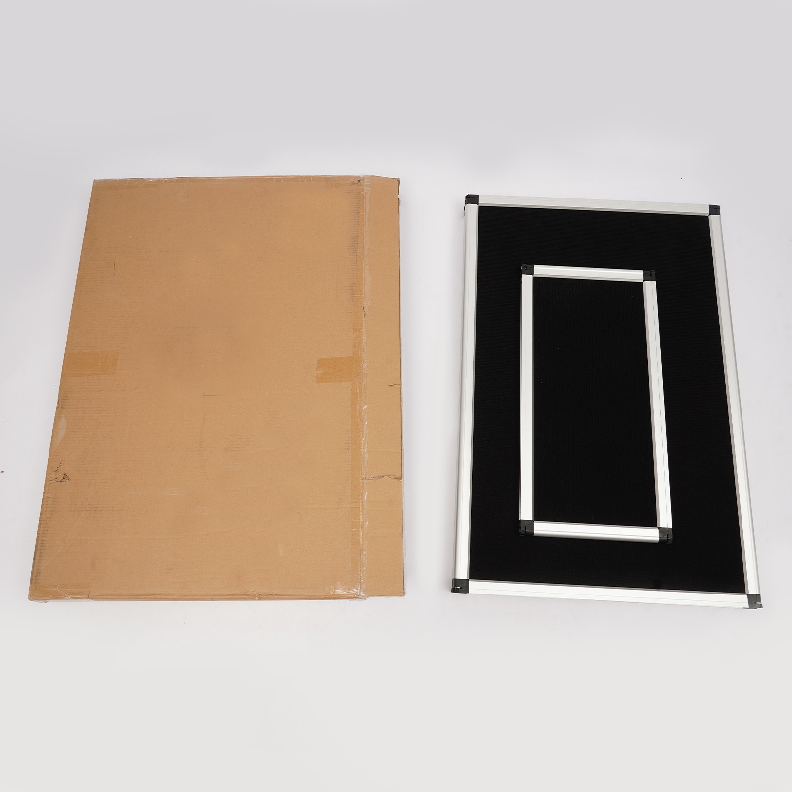 Black+Silve Trifold Poster Display Board, 3+1 Folding Display Board W/ Carry Bag