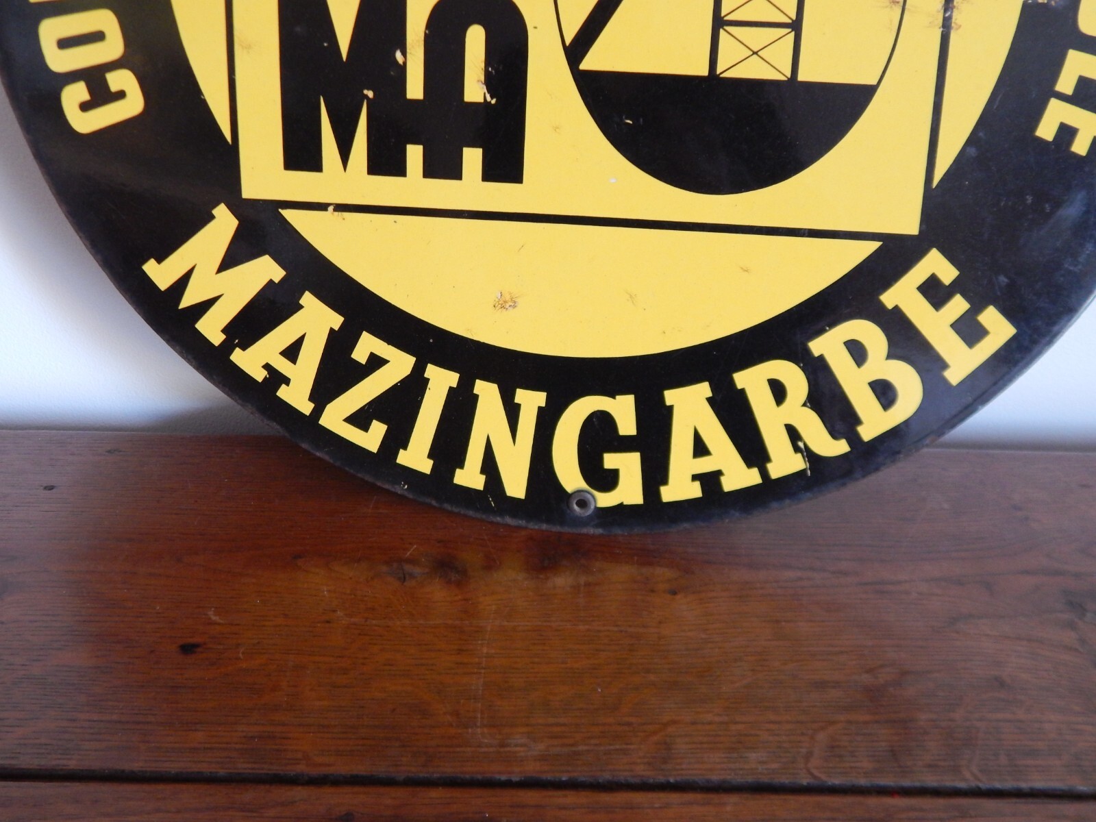 OLD PLATE enamelled MAZINGARB FERTILIZER U.C.MA Granule Complex
