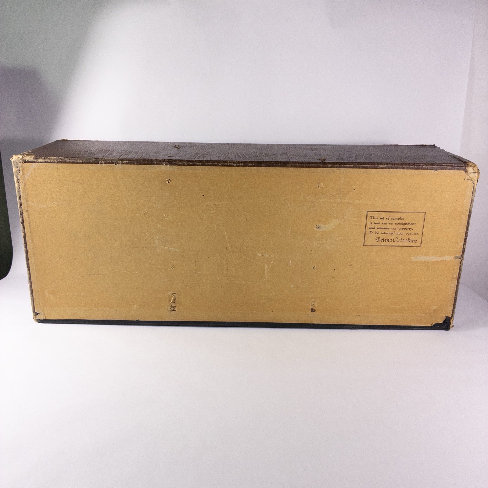 Rare 1930s DETMER WOOLENS Store Display Salesman Box Case US Capitol 27.5″ Vtg