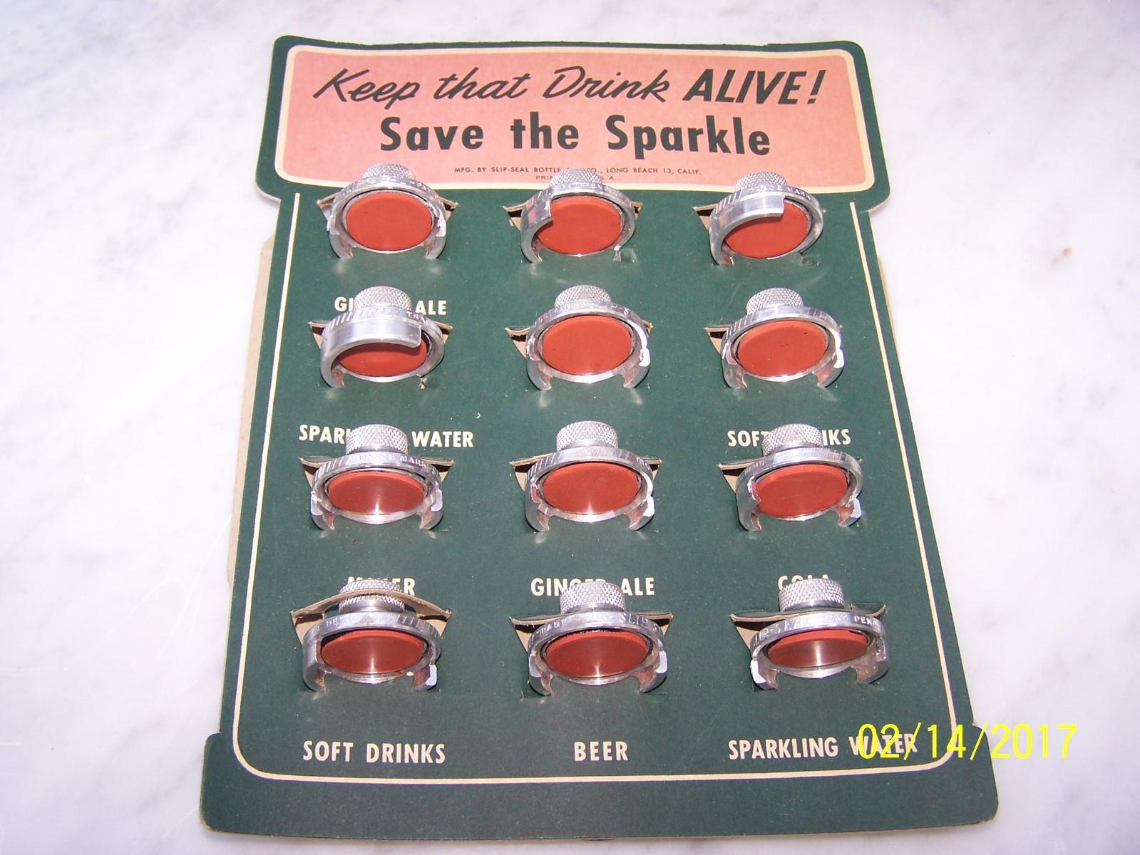 Vintage Slip-Seal Aluminum Screw Down Advertising Store Sign Display U.S.A.