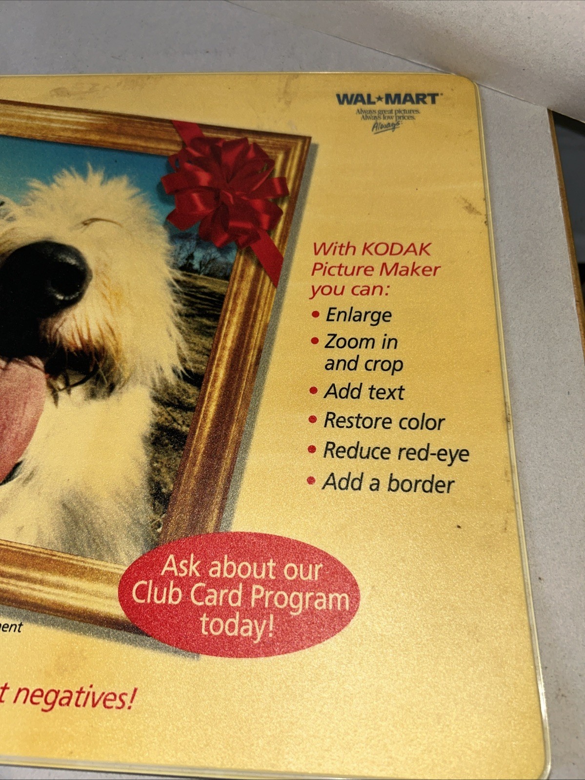 vintage promotional sign for a Kodak Picture Maker kiosk /Mouse Pad