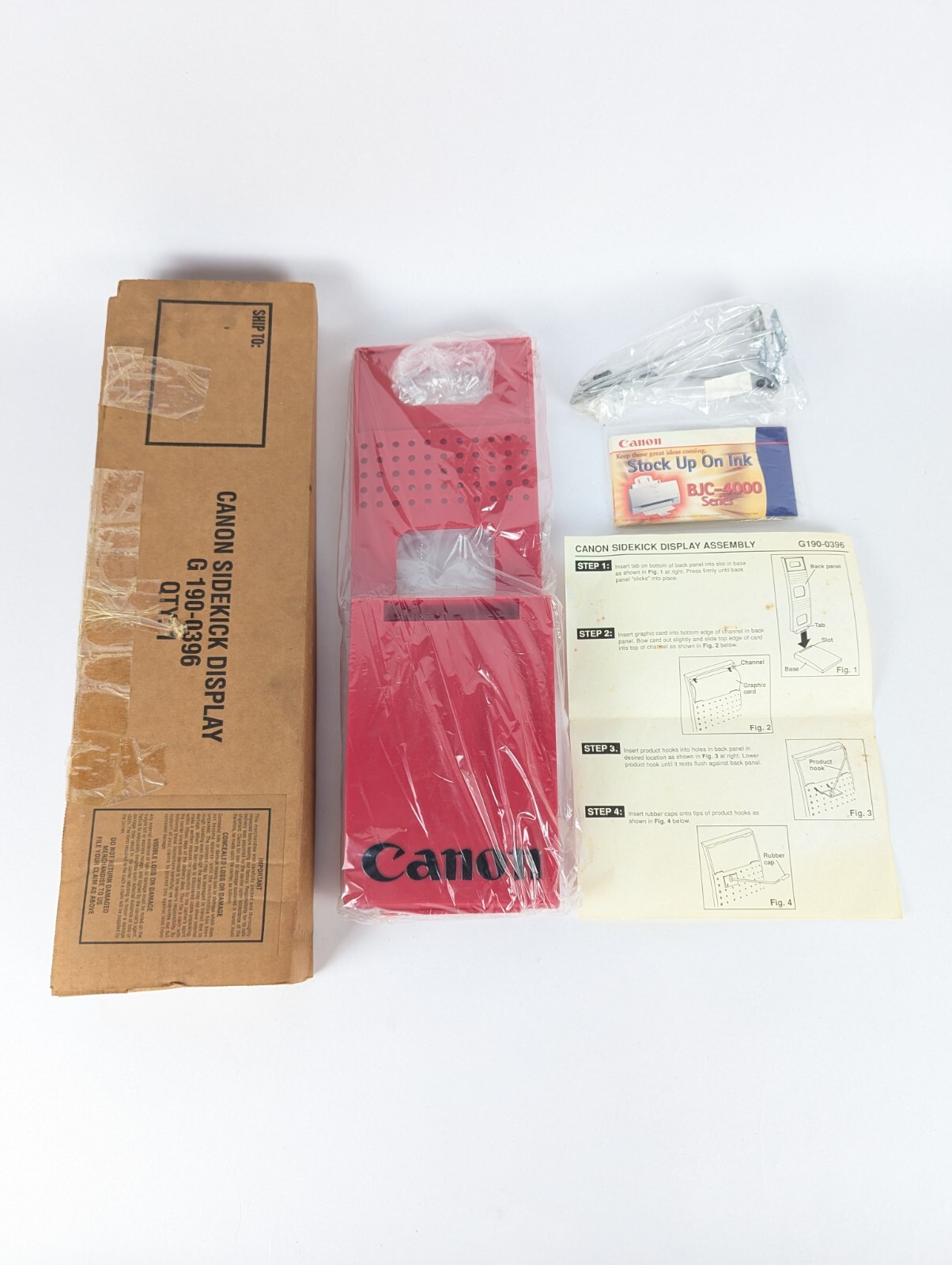 Canon Sidekick Store Display Rack Peg Back Tabletop 18″ Tall Ink Camera Printer