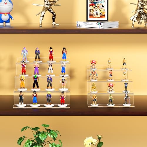 NIUBEE Acrylic Riser Display Shelf, Clear Display Stand for Amiibo Funko POP